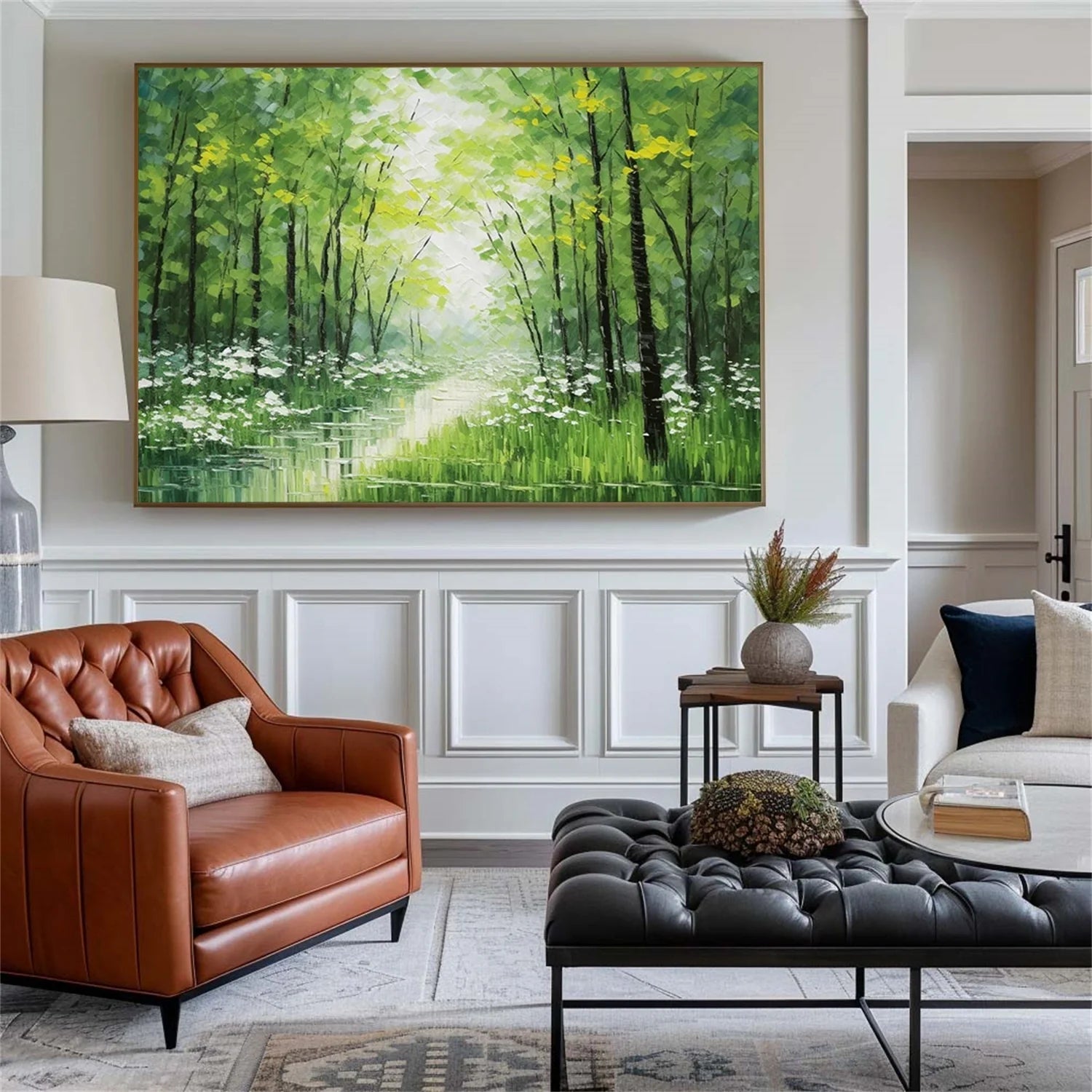 Flower & Tree Abstract Textured Wall Art #FT070