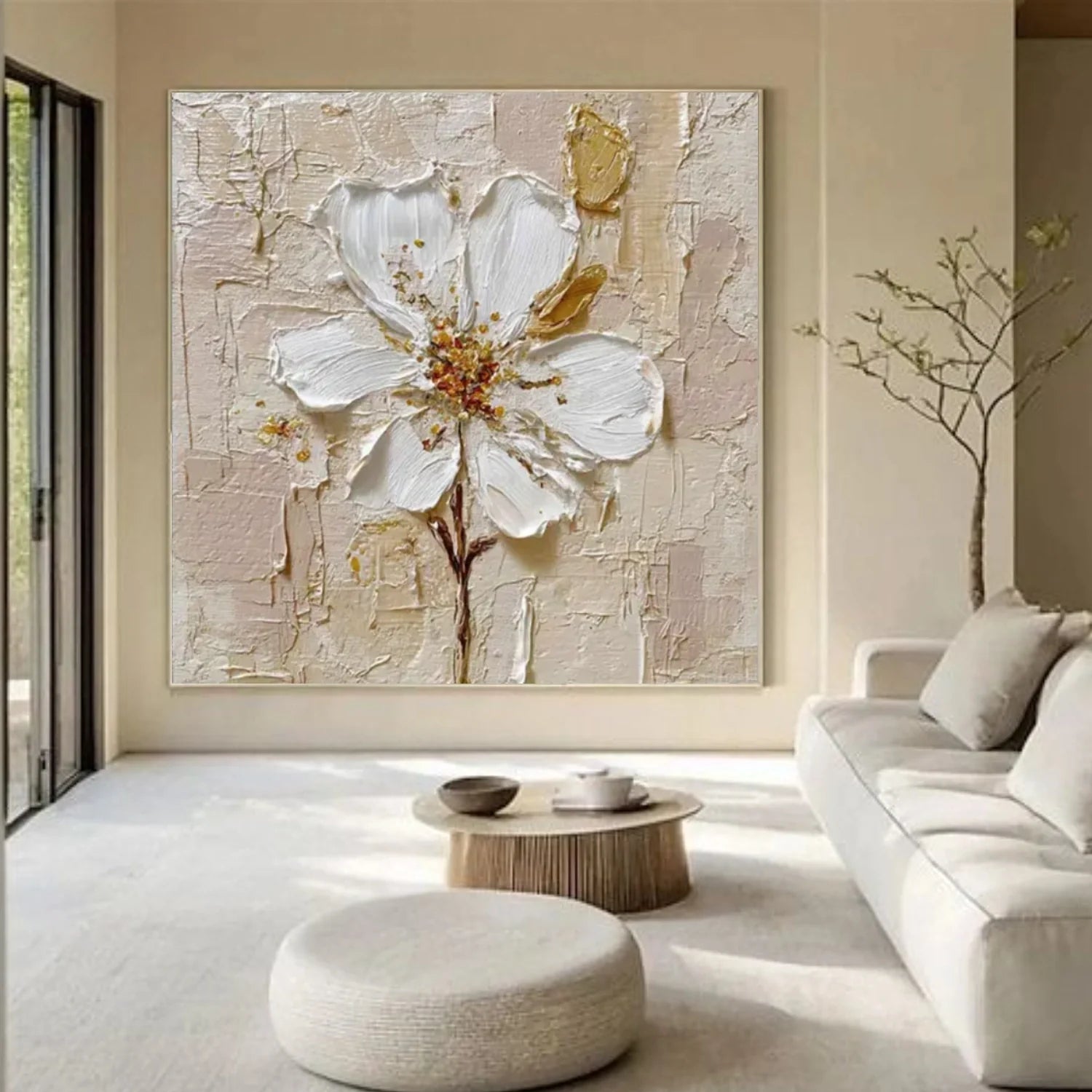 Flower & Tree Abstract Textured_Wall Art #FT167
