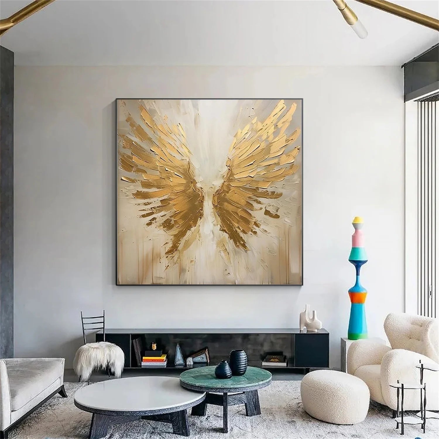 Abstract Angel Wing Textured Painting #AB051