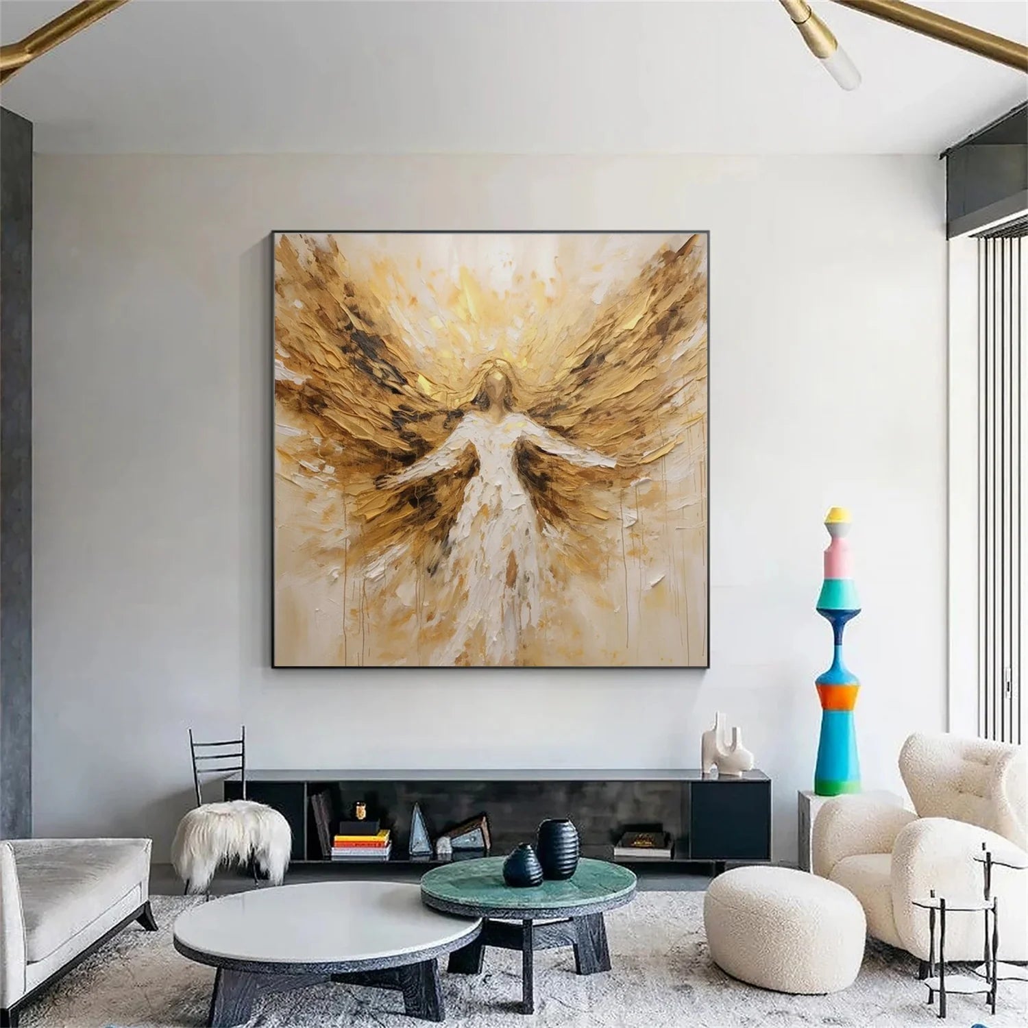 Abstract Angel Wing Textured Painting #AB048