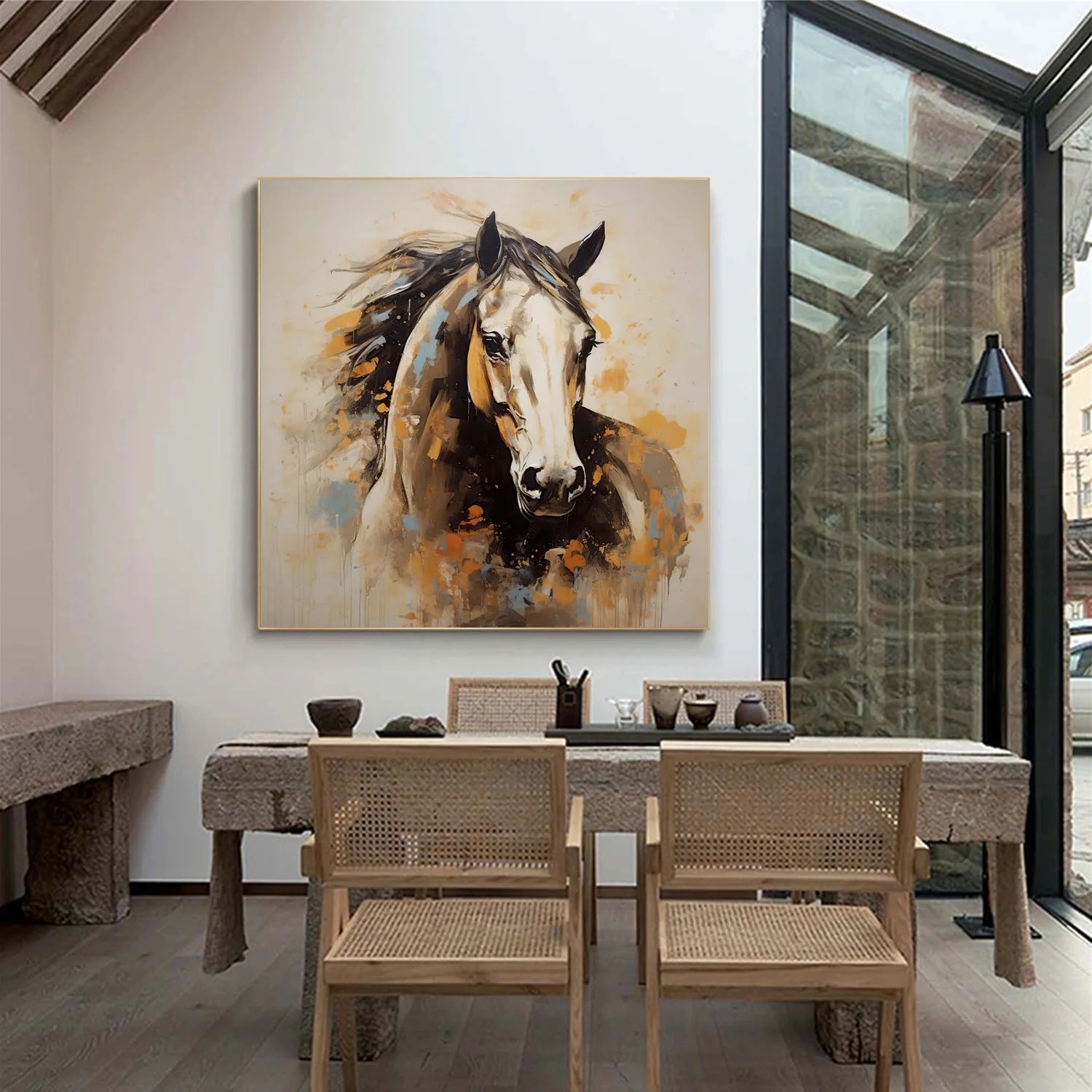 Abstract Animal Horse Wall Art #AM105
