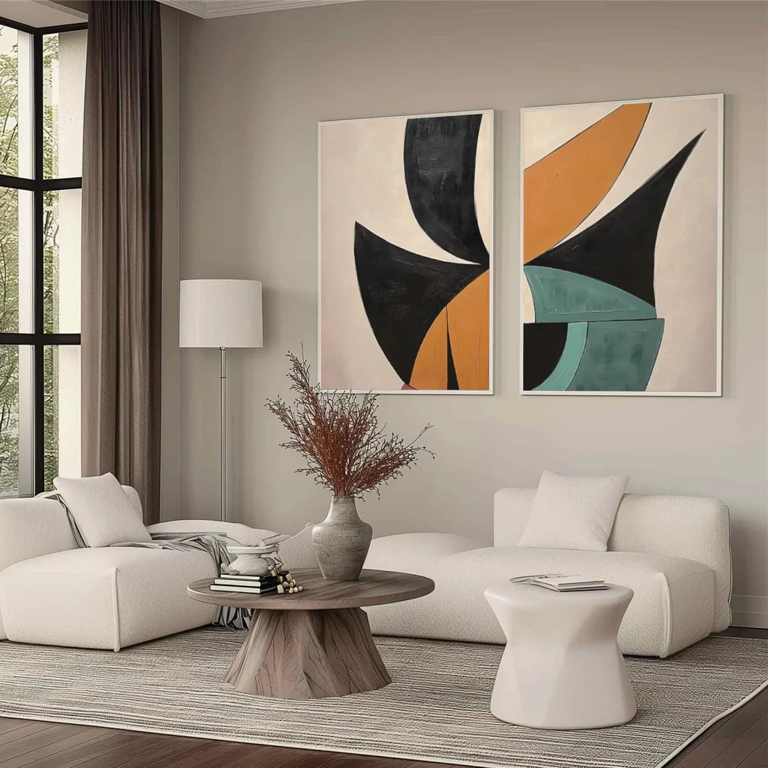 Abstract_Canvas Art Set of 2 #WA728