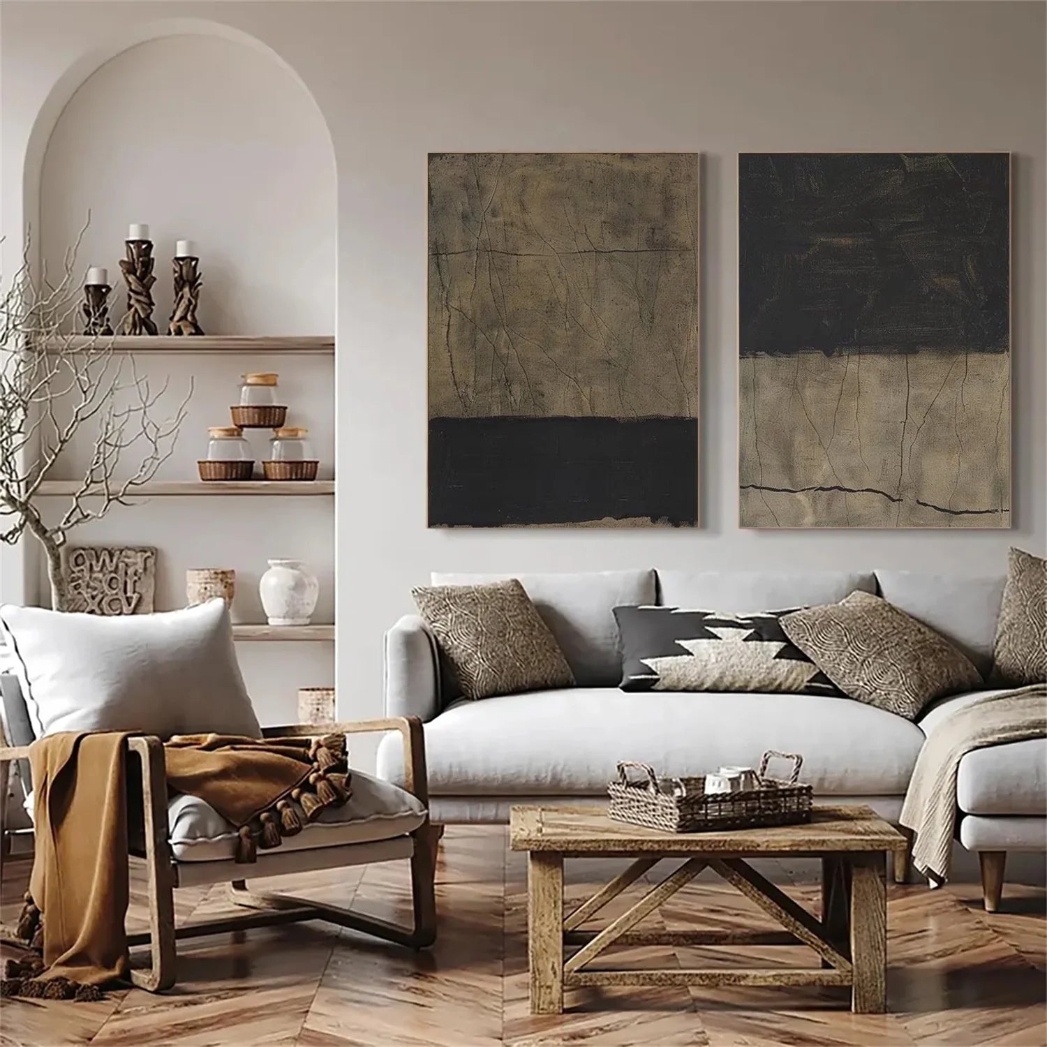 Wabi Sabi Canvas Art Set of 2 #WA818