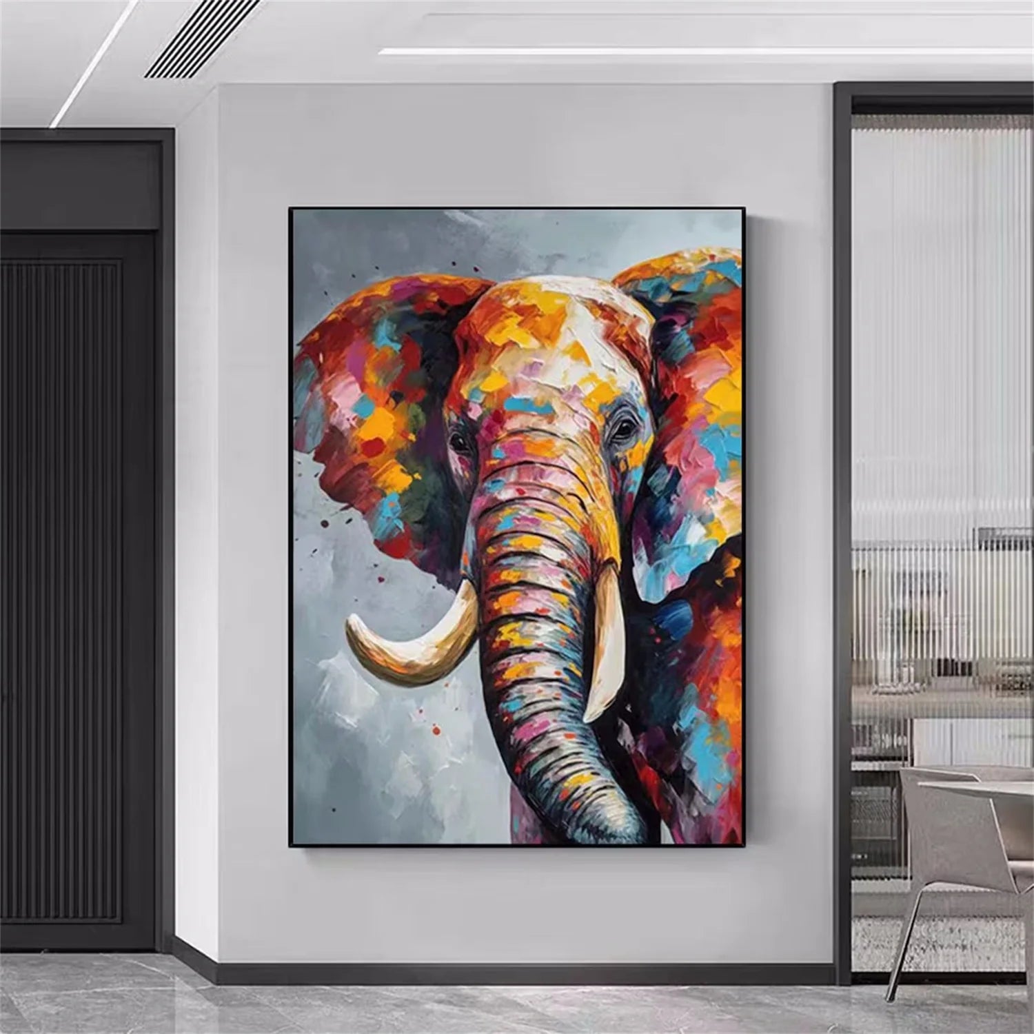 Colorful Abstract Animal Wall Art #AM092