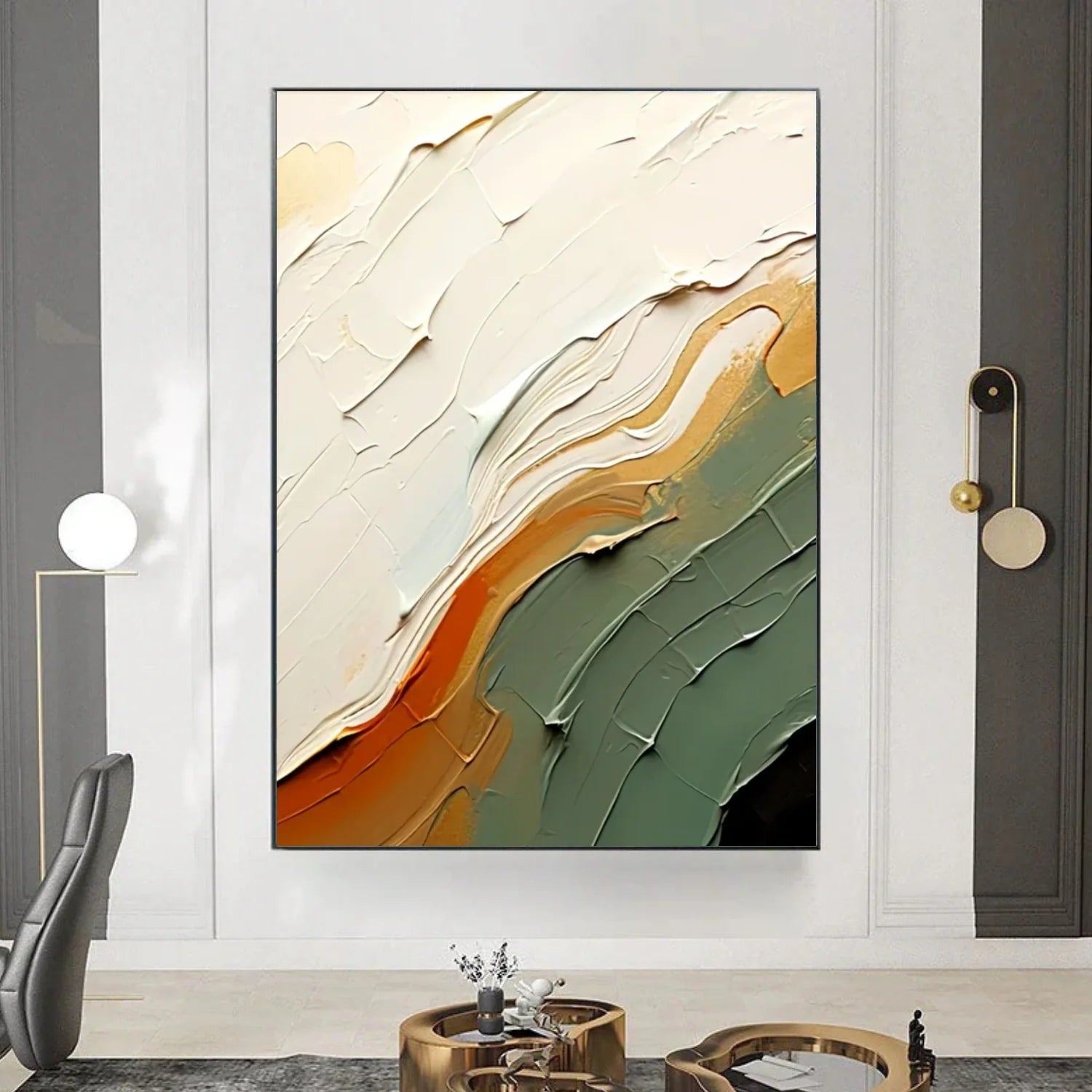 Abstract Textured_Canvas Art #WA833