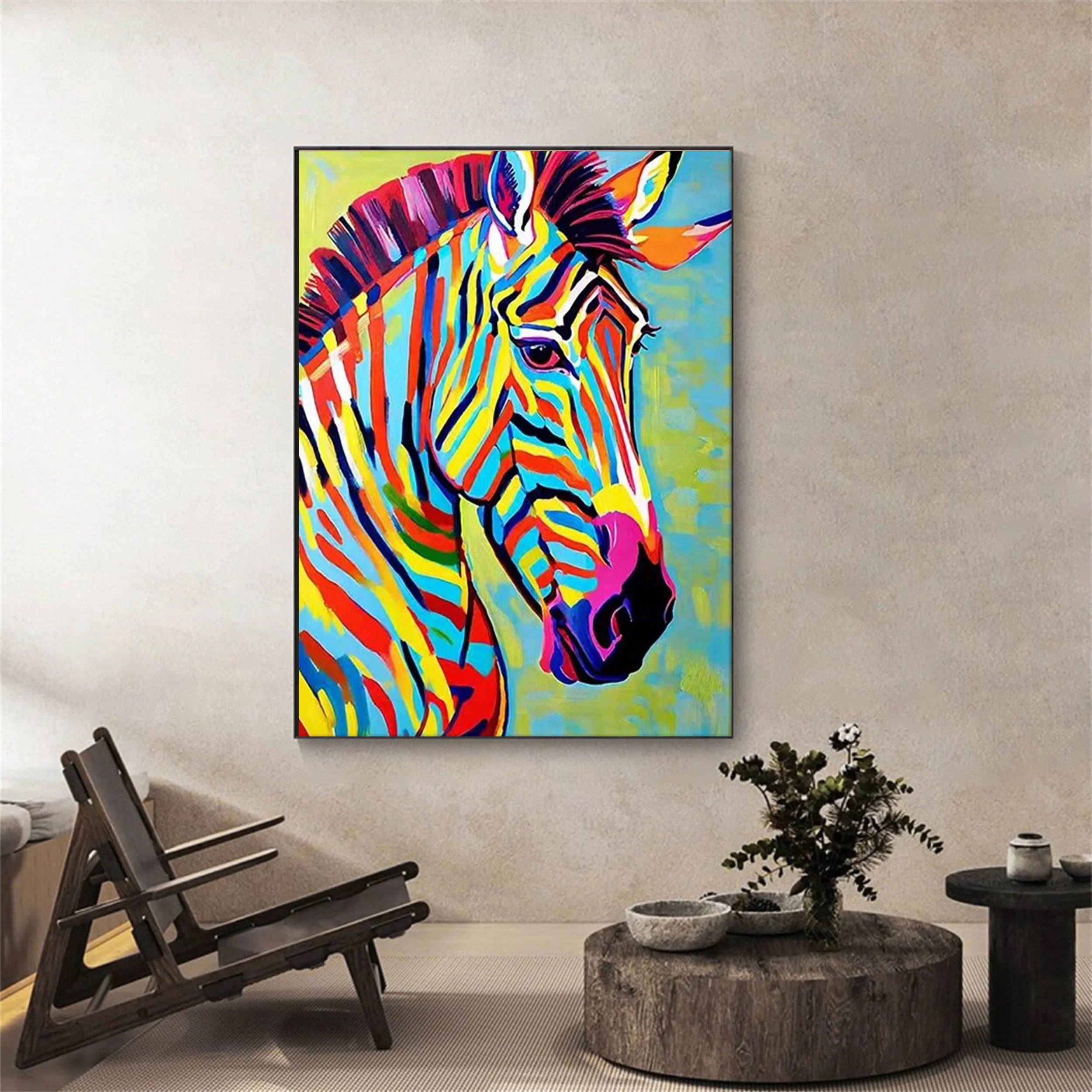 Colorful Horse Abstract Animal Wall Art #AM021