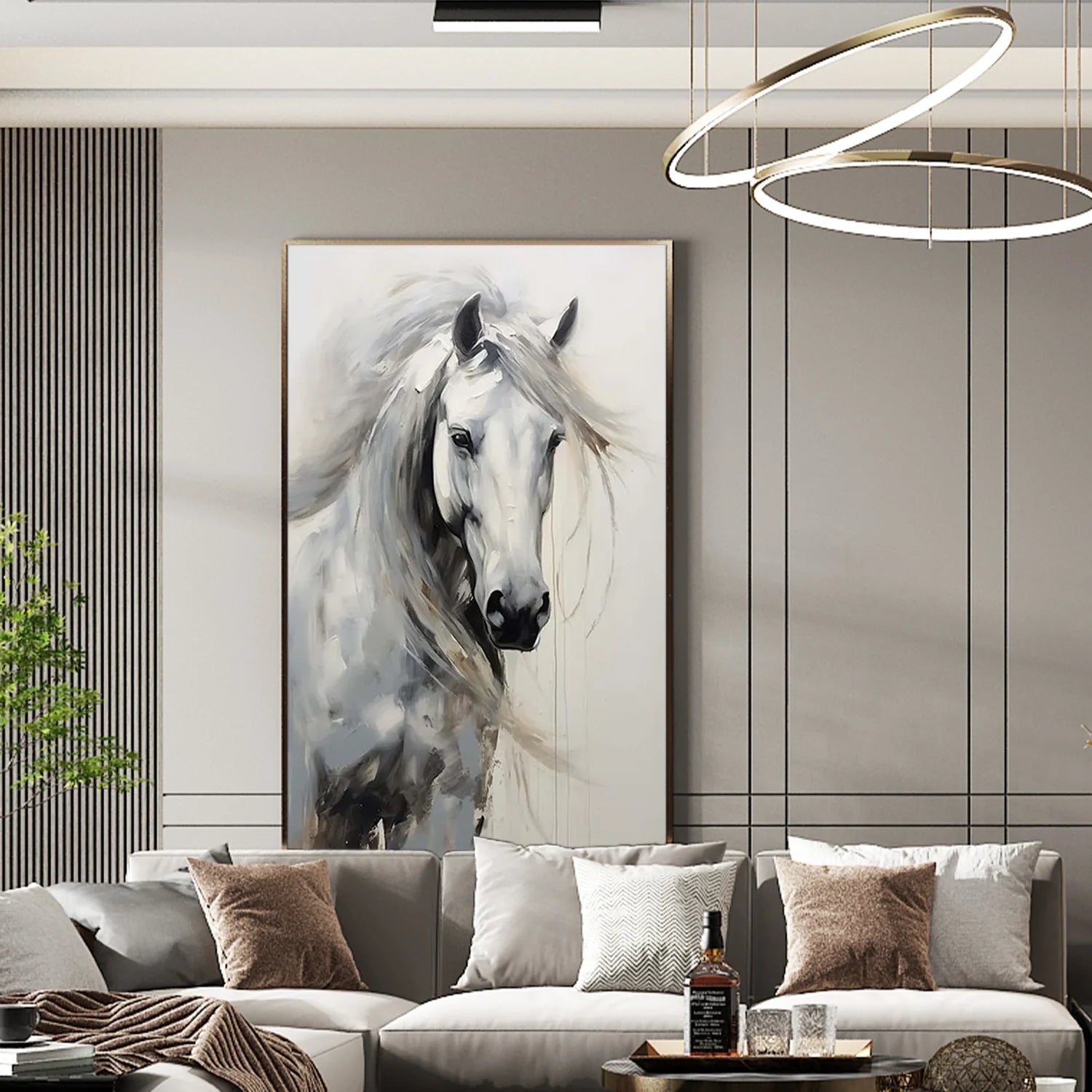 Abstract Animal Horse Wall Art #AM131