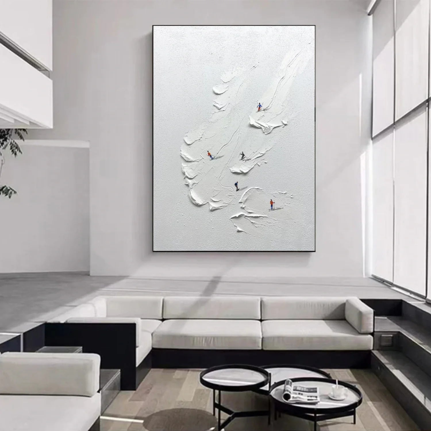 Skiing Sport Textured_Wall Art #AS057