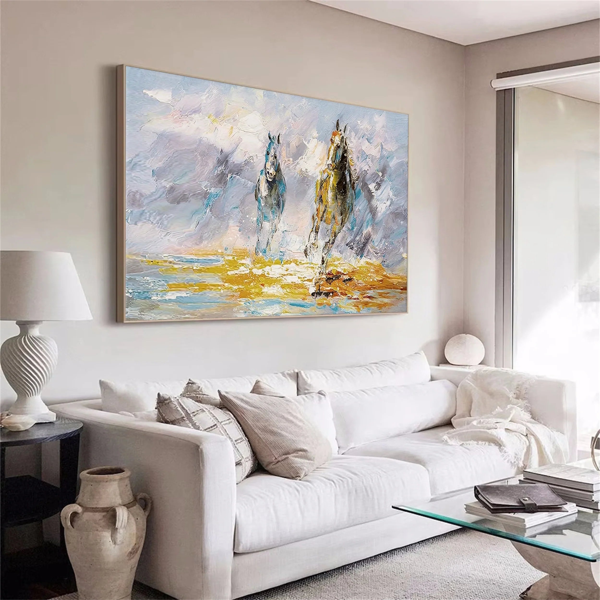 Colorful Horse Abstract Animal Wall Art #AM010