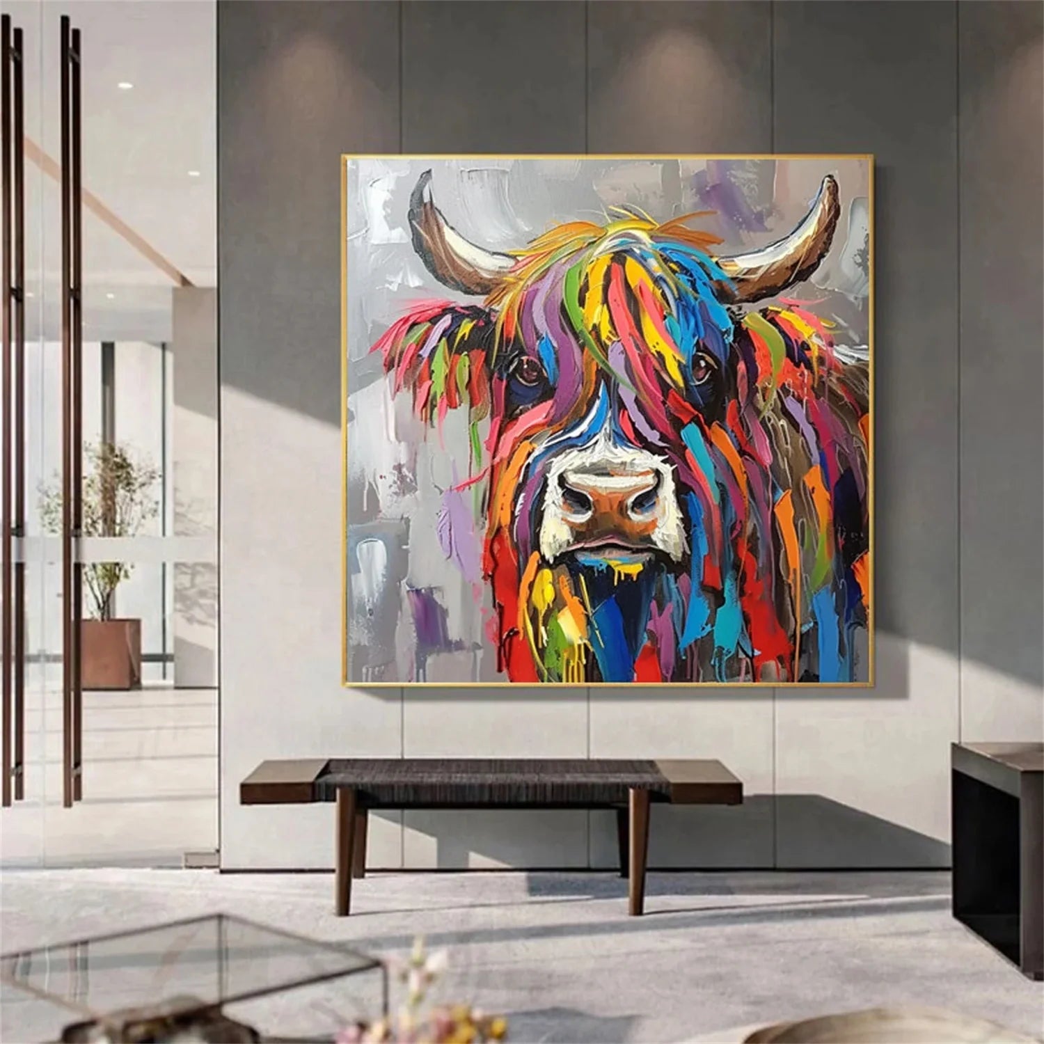 Colorful Abstract Animal Wall Art #AM089