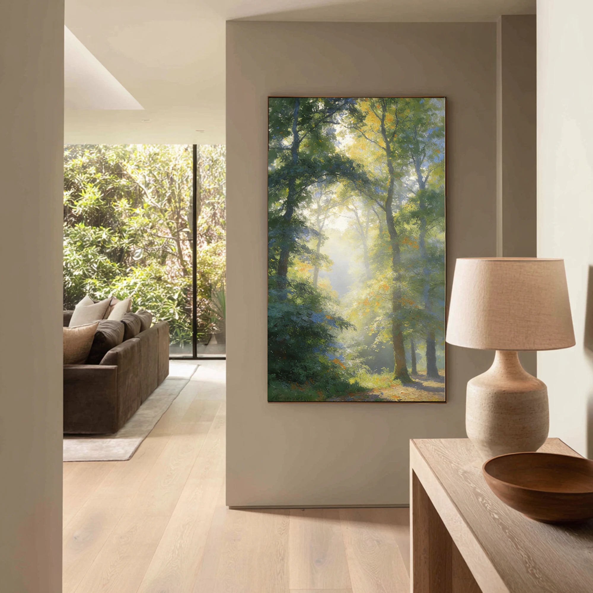 Soft Light Forest Original Canvas Art #FJ671