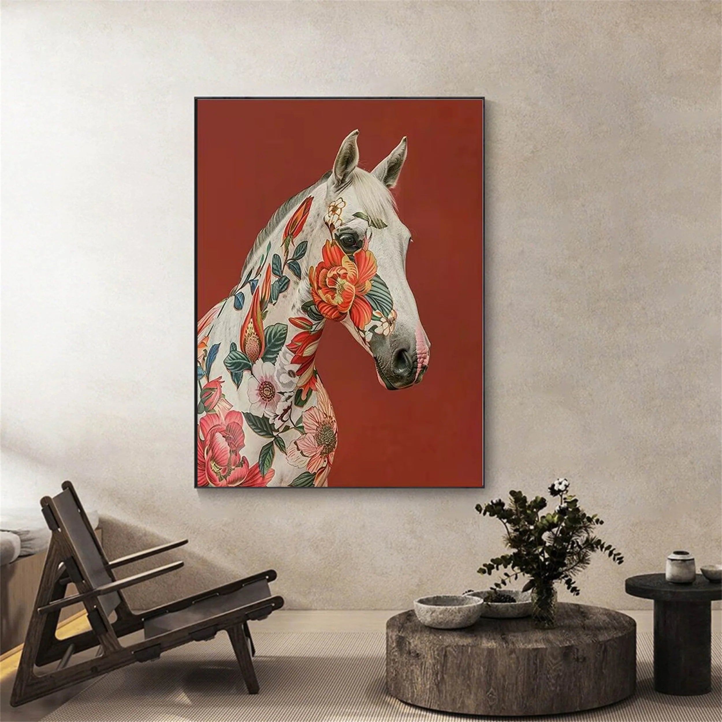 Colorful Horse Abstract Animal Wall Art #AM018