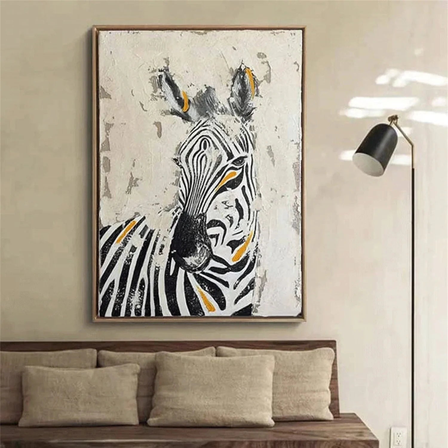 Black and White Horse Abstract Animal Wall Art #AM071