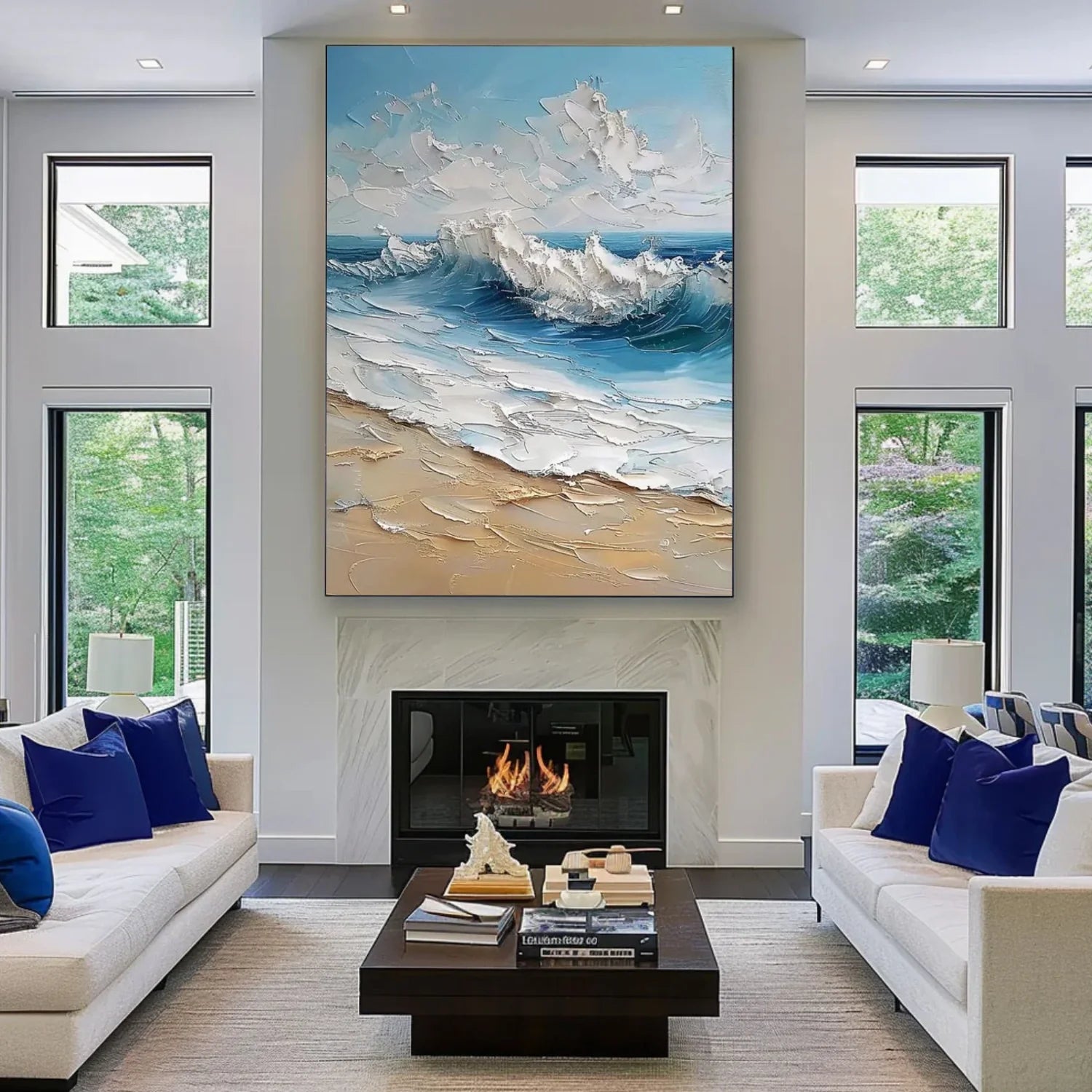 Sea & Sky Abstract_Textured_Wall Art #SK175