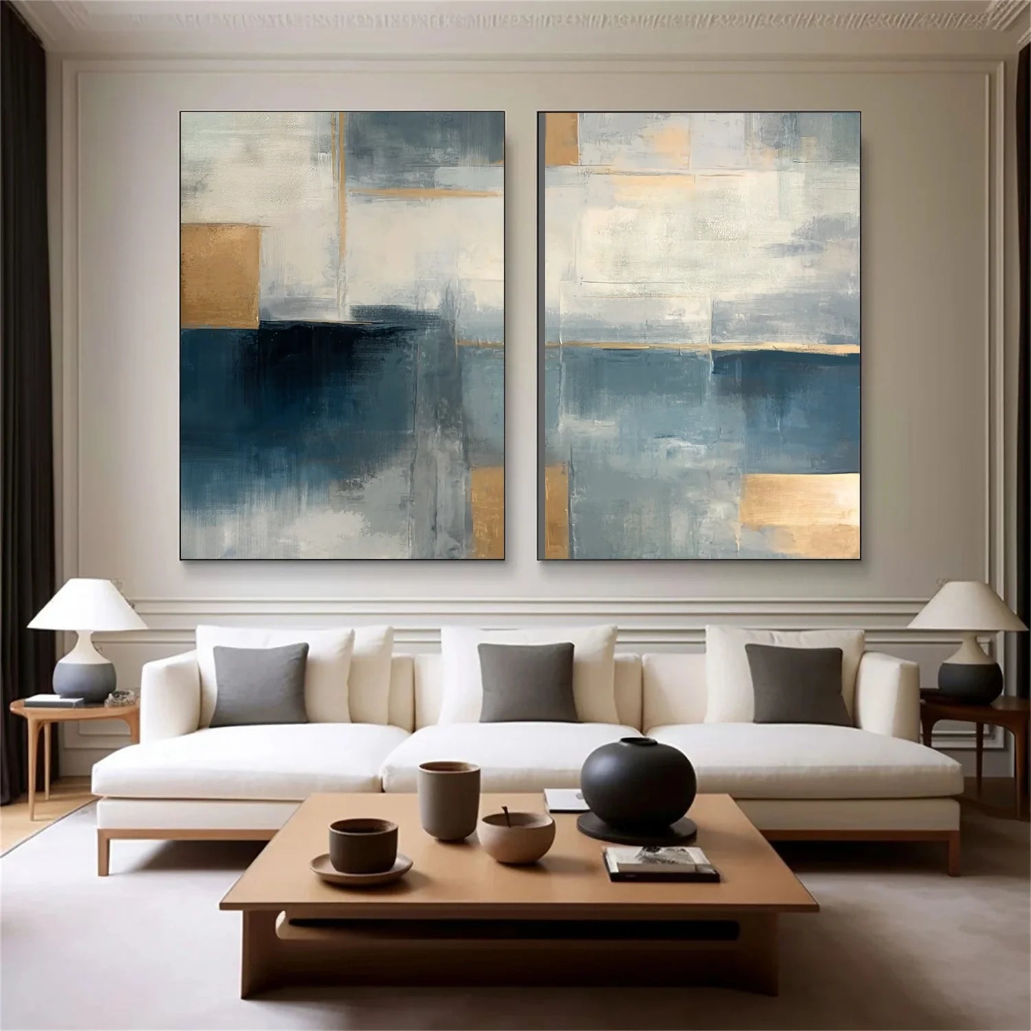 Abstract Set of 2 Canvas Art #WA590