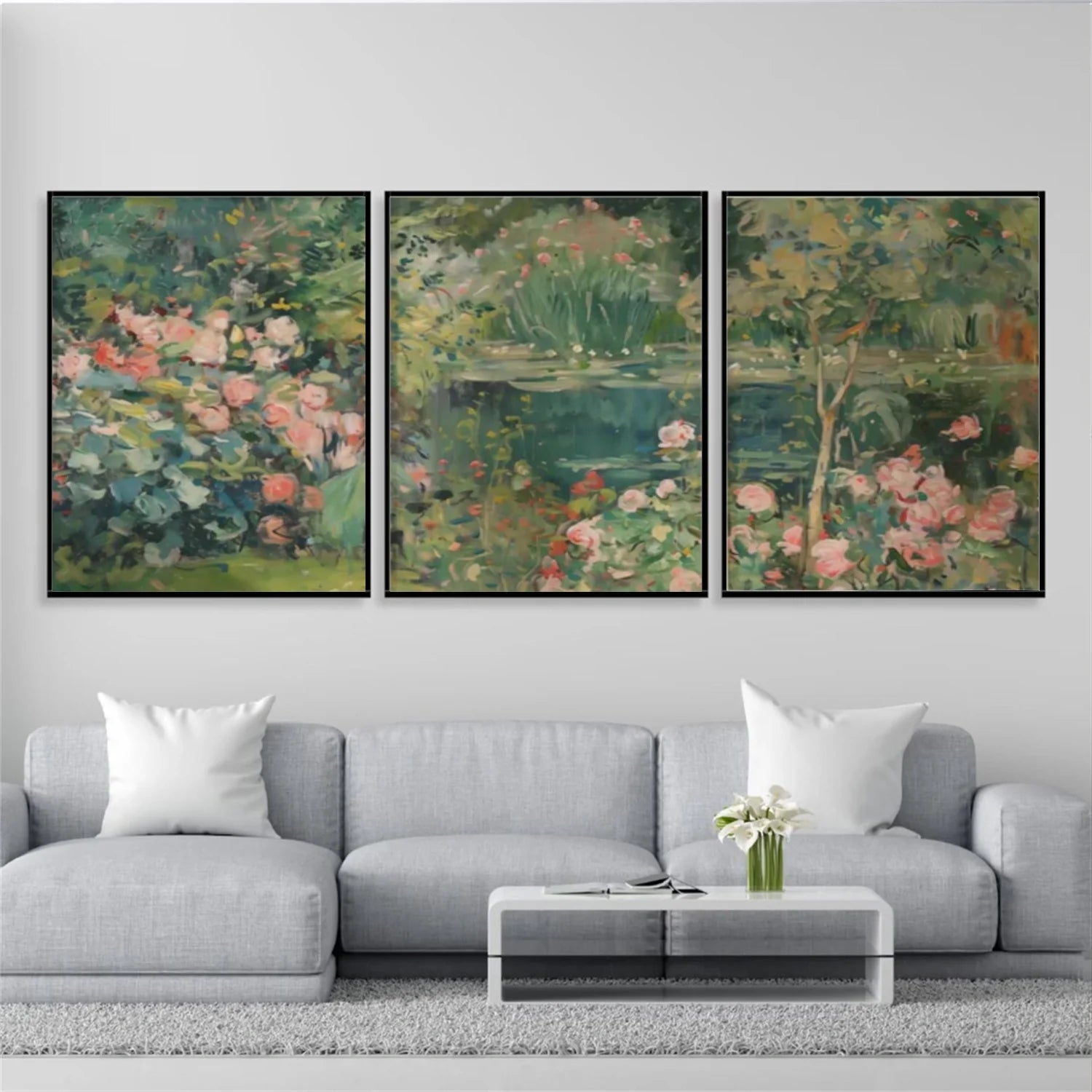 Flower & Tree Abstract_Wall Art Set of 3 #FT173