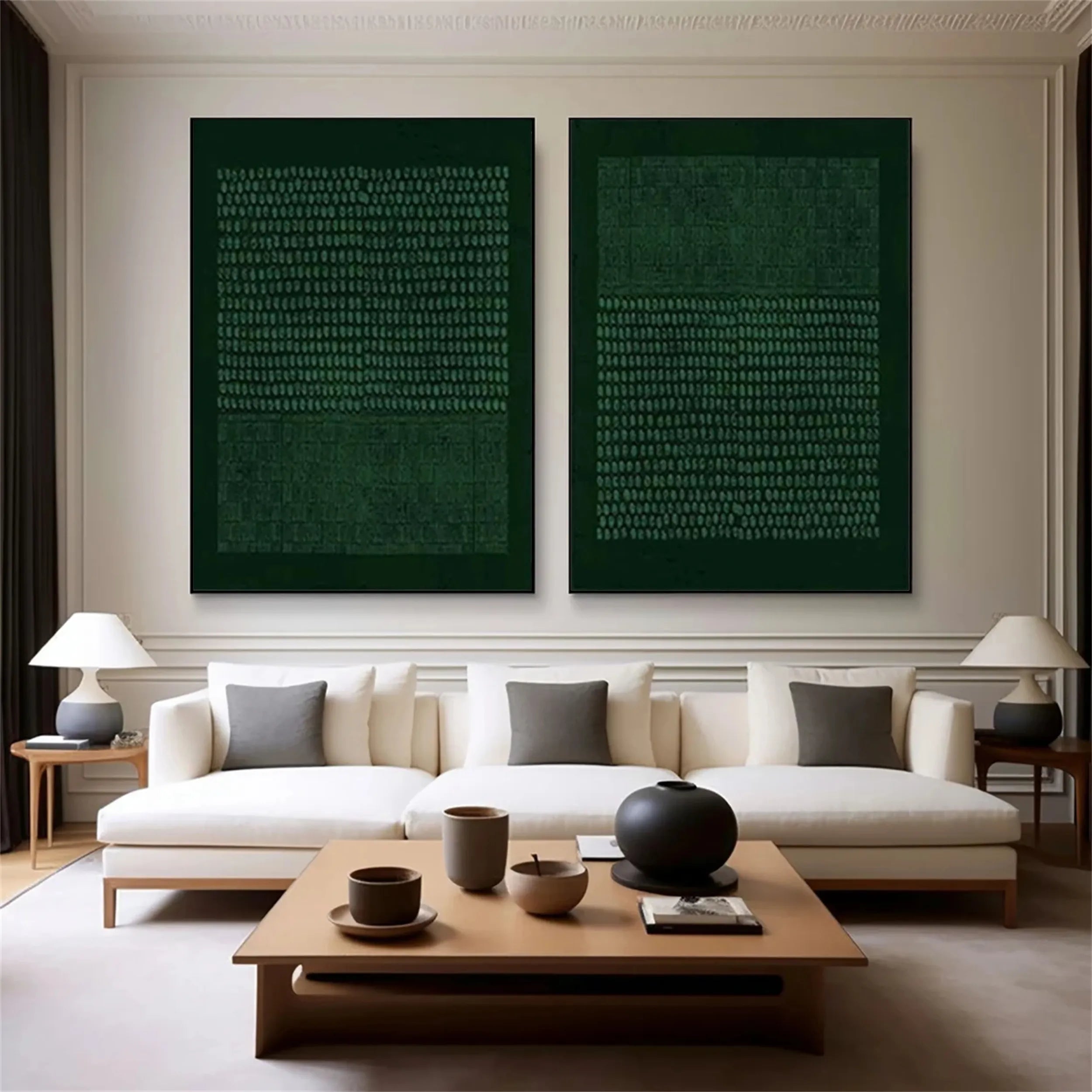 Green Texture Art Set of 2 #GT010