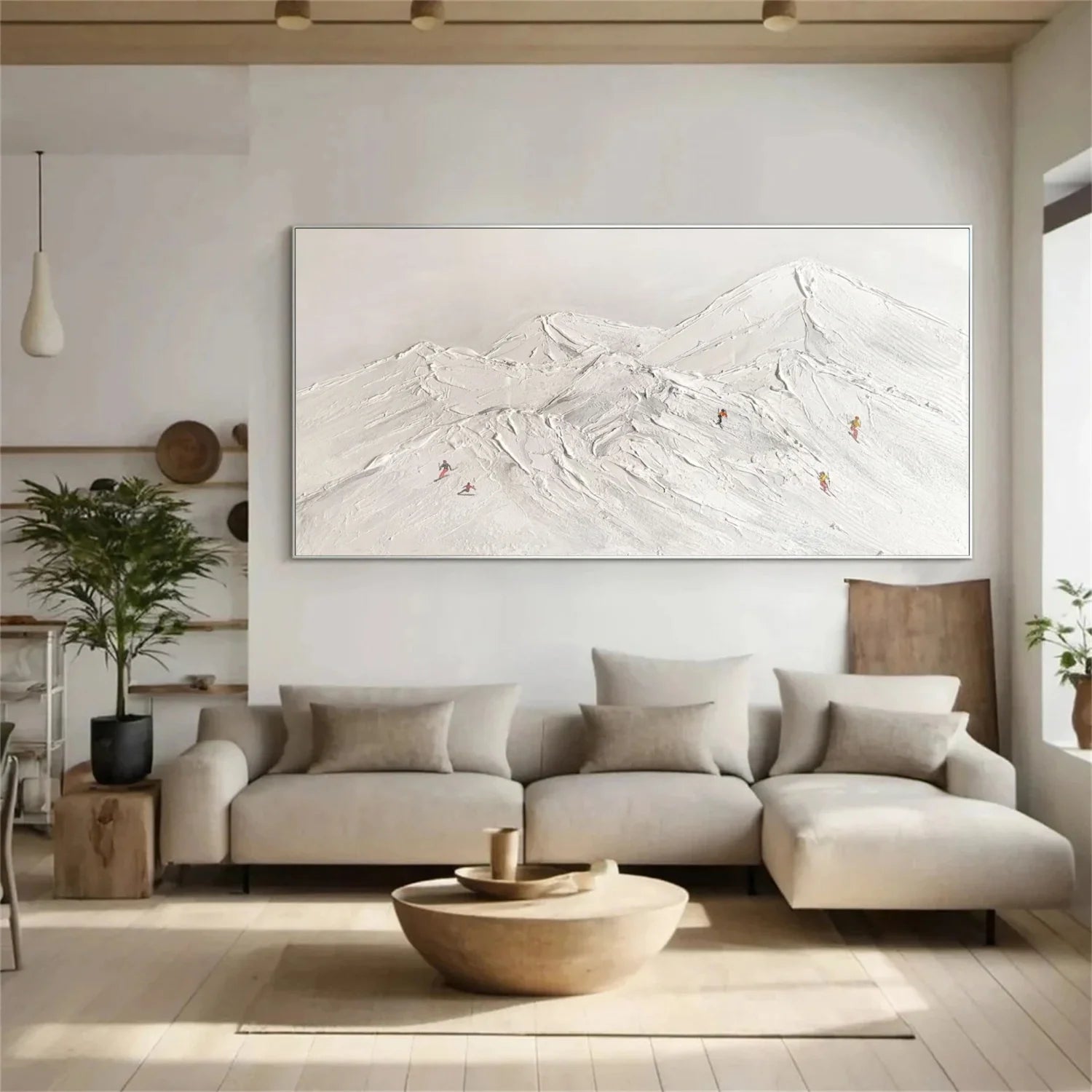 Skiing Sport_Textured Wall Art #AS046