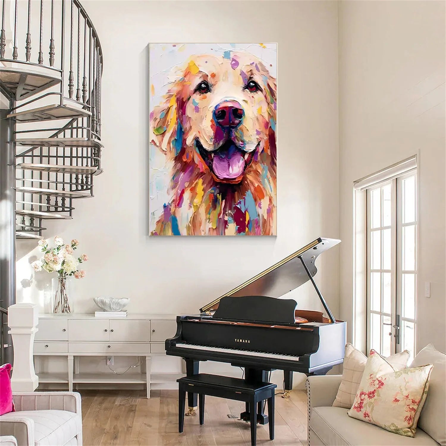 Abstract Animal Dog Wall Art #AM111