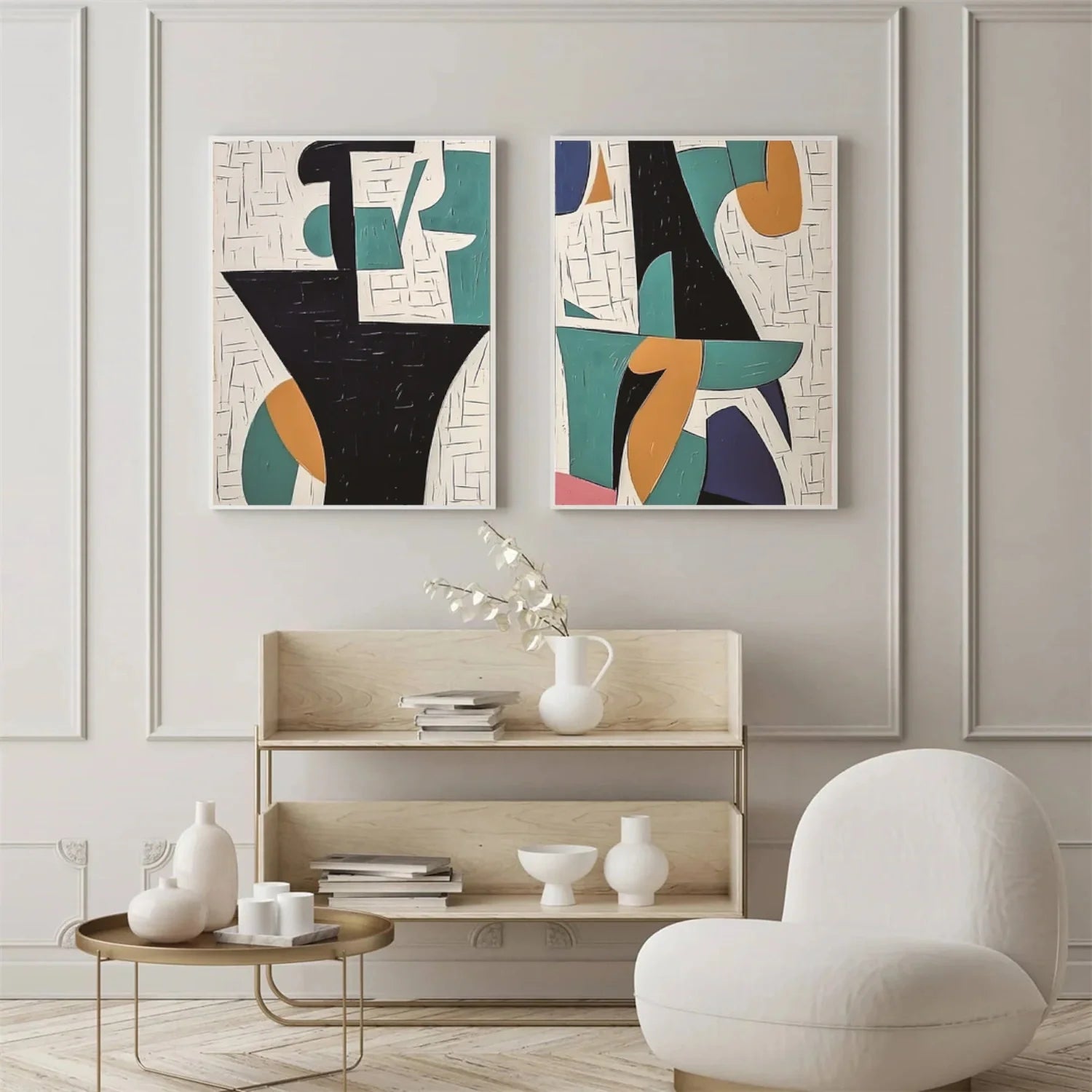 Abstract_Canvas Art Set of 2 #WA730