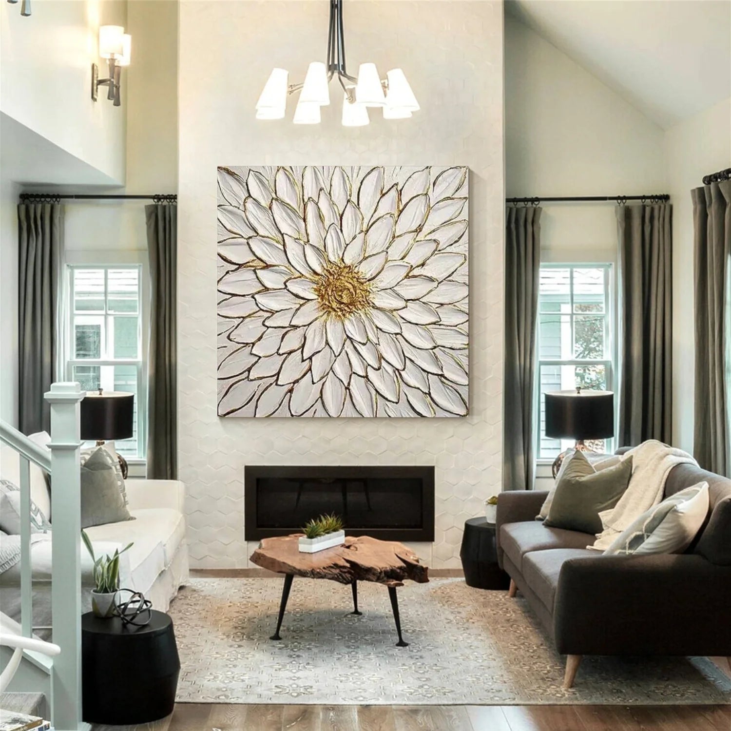 Flower & Tree Abstract Wall Art #FT143