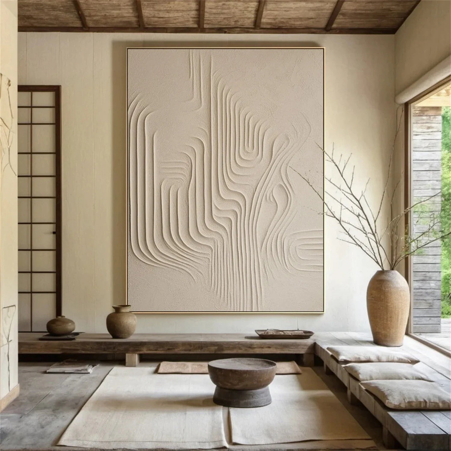 Minimalist Brown & Beige Art #MB027