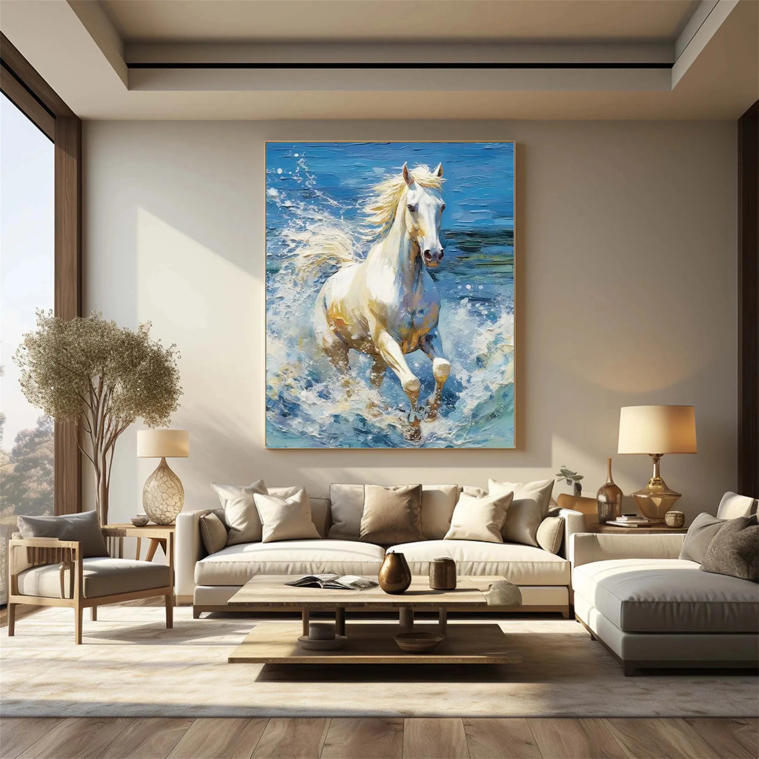 Colorful Horse Abstract Animal Wall Art #AM030