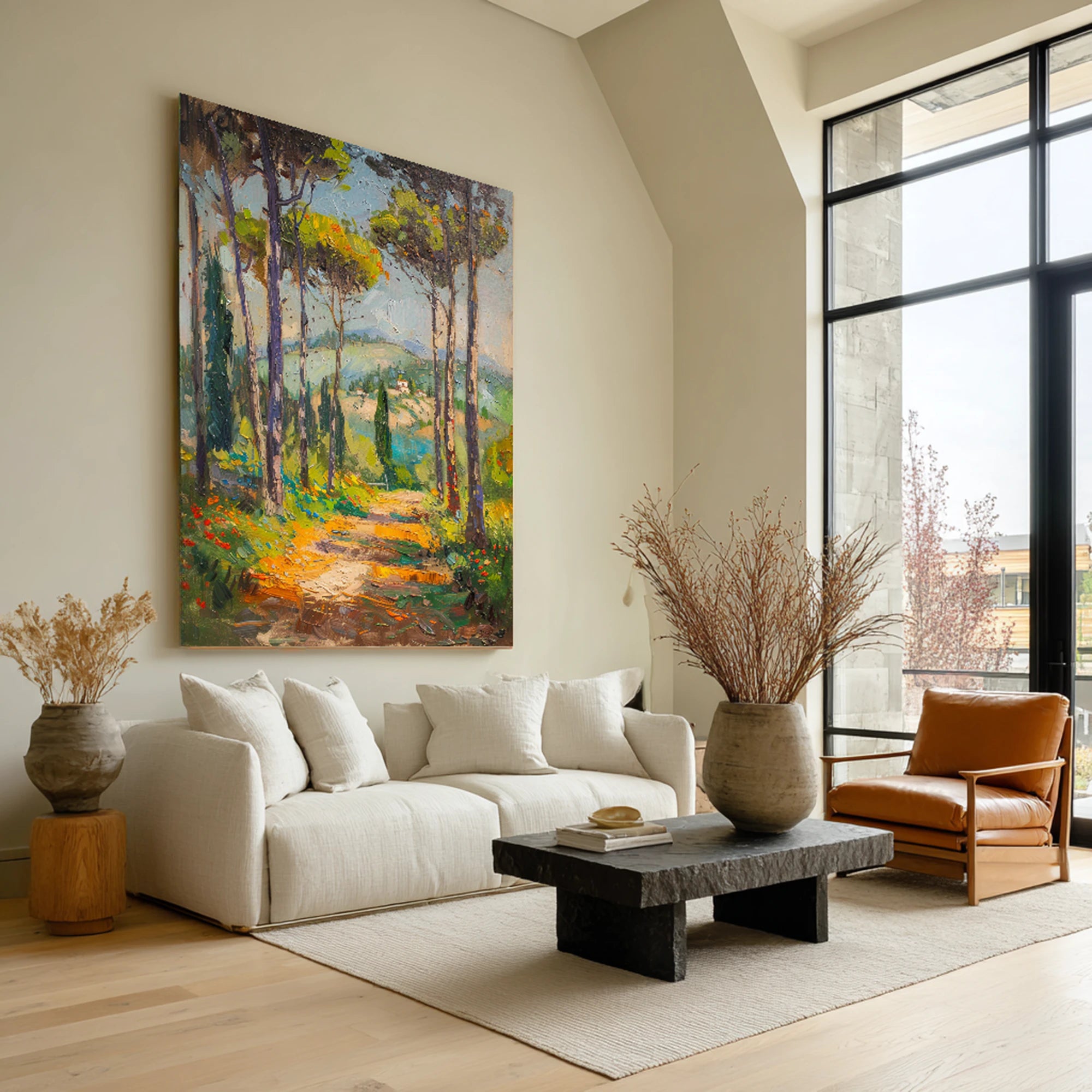 Impressionist Forest Path Wall Art #FJ639