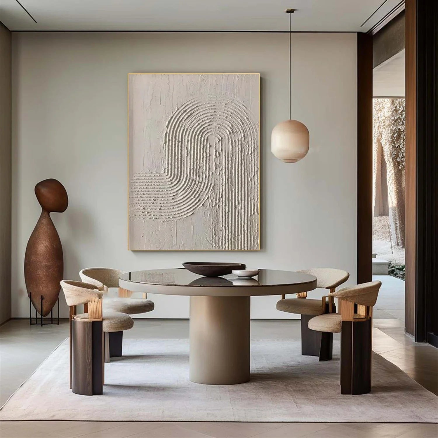 Minimalist Brown & Beige Art #MB030