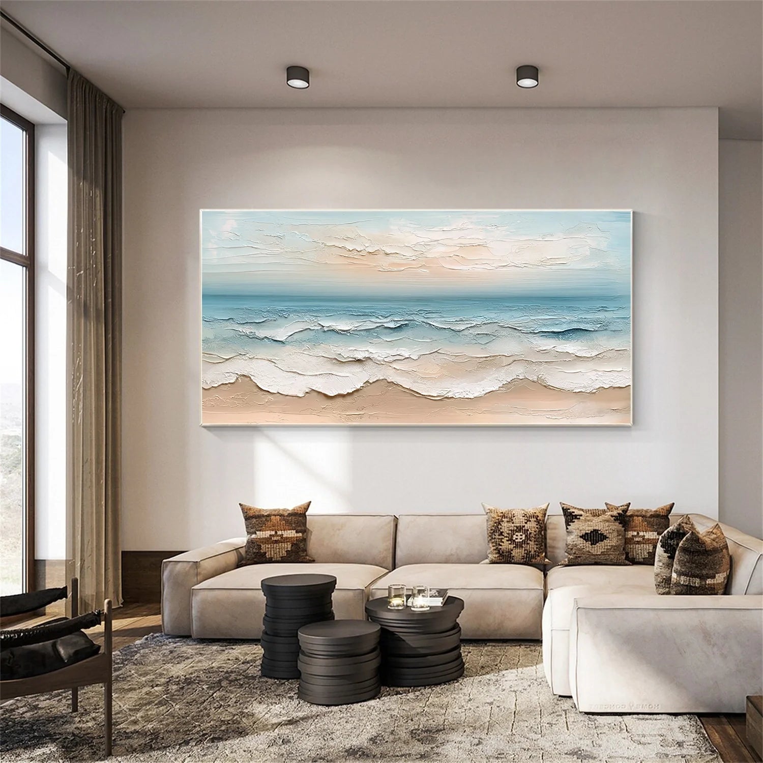 Sea & Sky Abstract_Textured_Wall Art #SK137