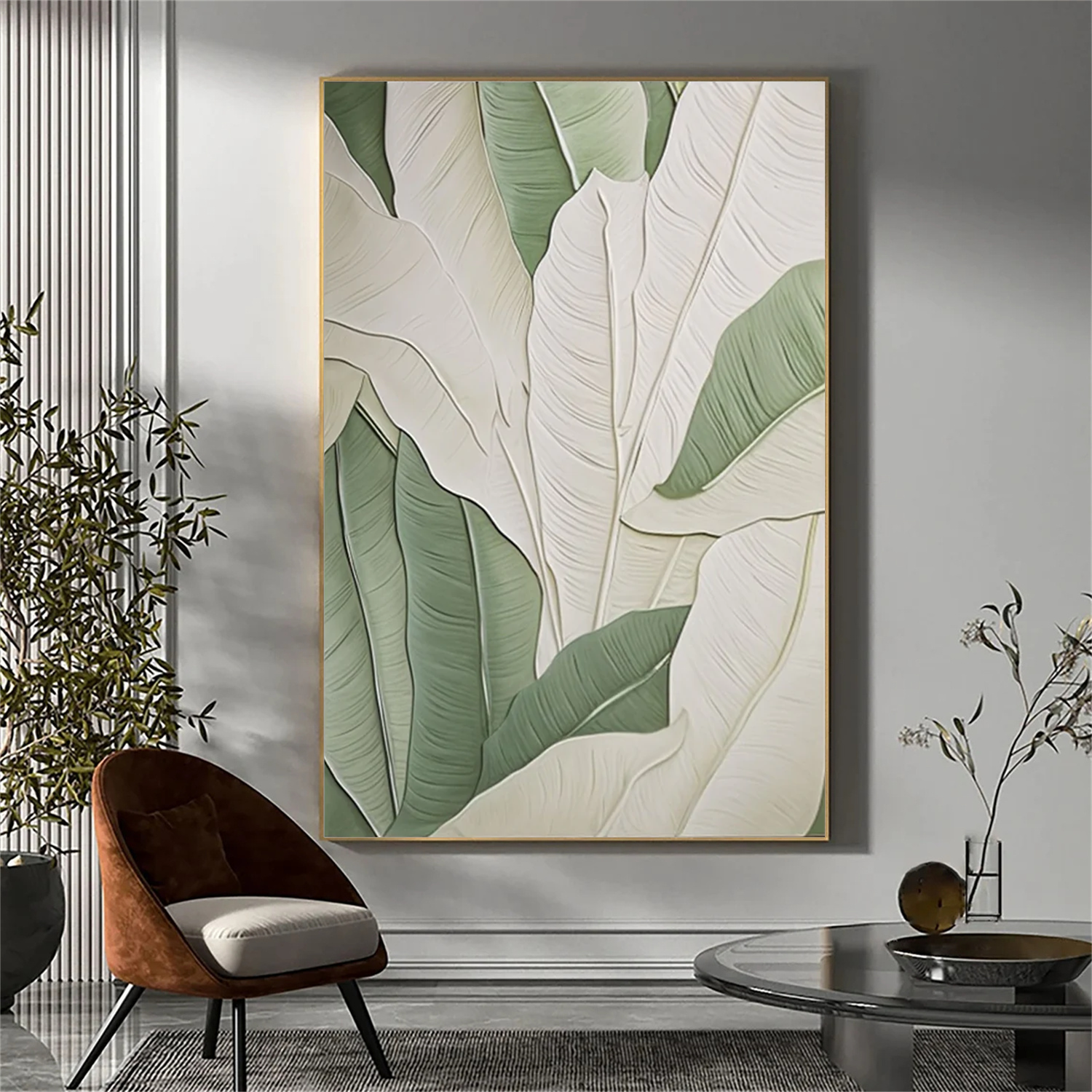 Flower & Tree Abstract Textured Wall Art #FT115