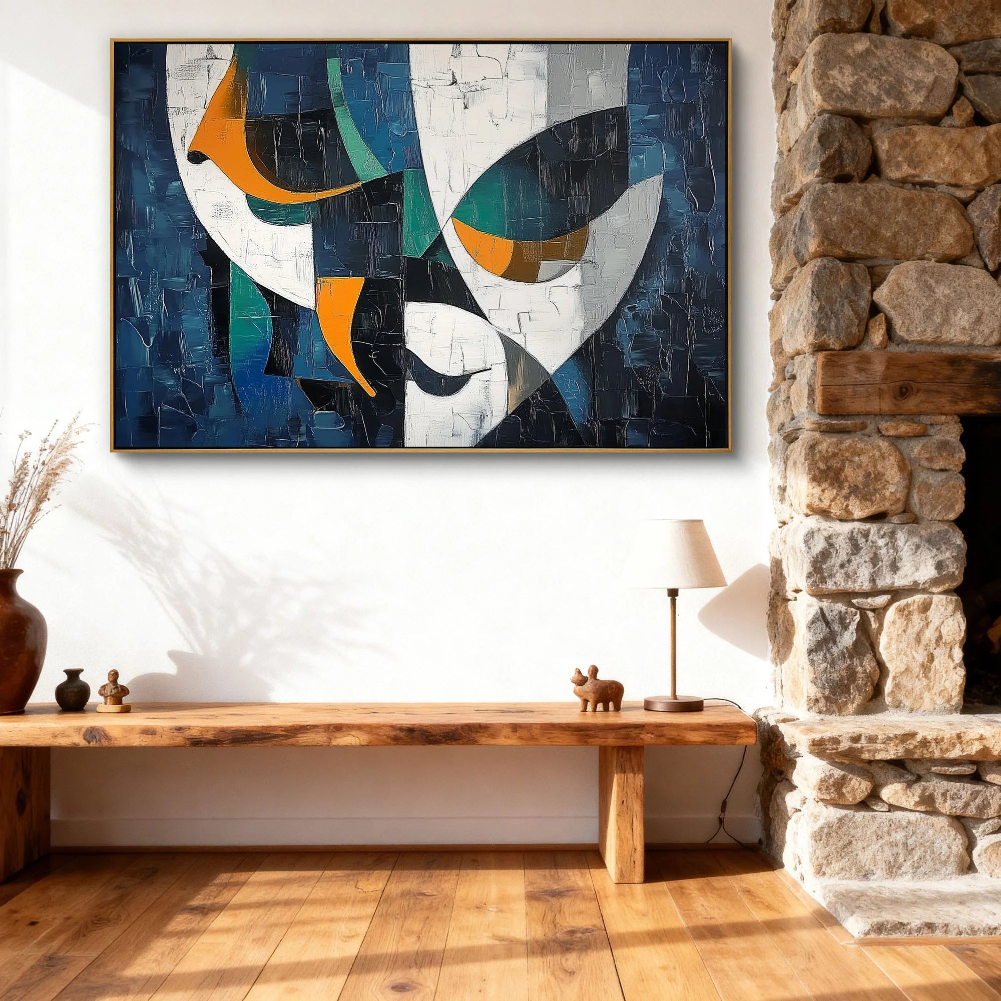 Modern Textured Abstract Expressionist Canvas Artwork #PO389