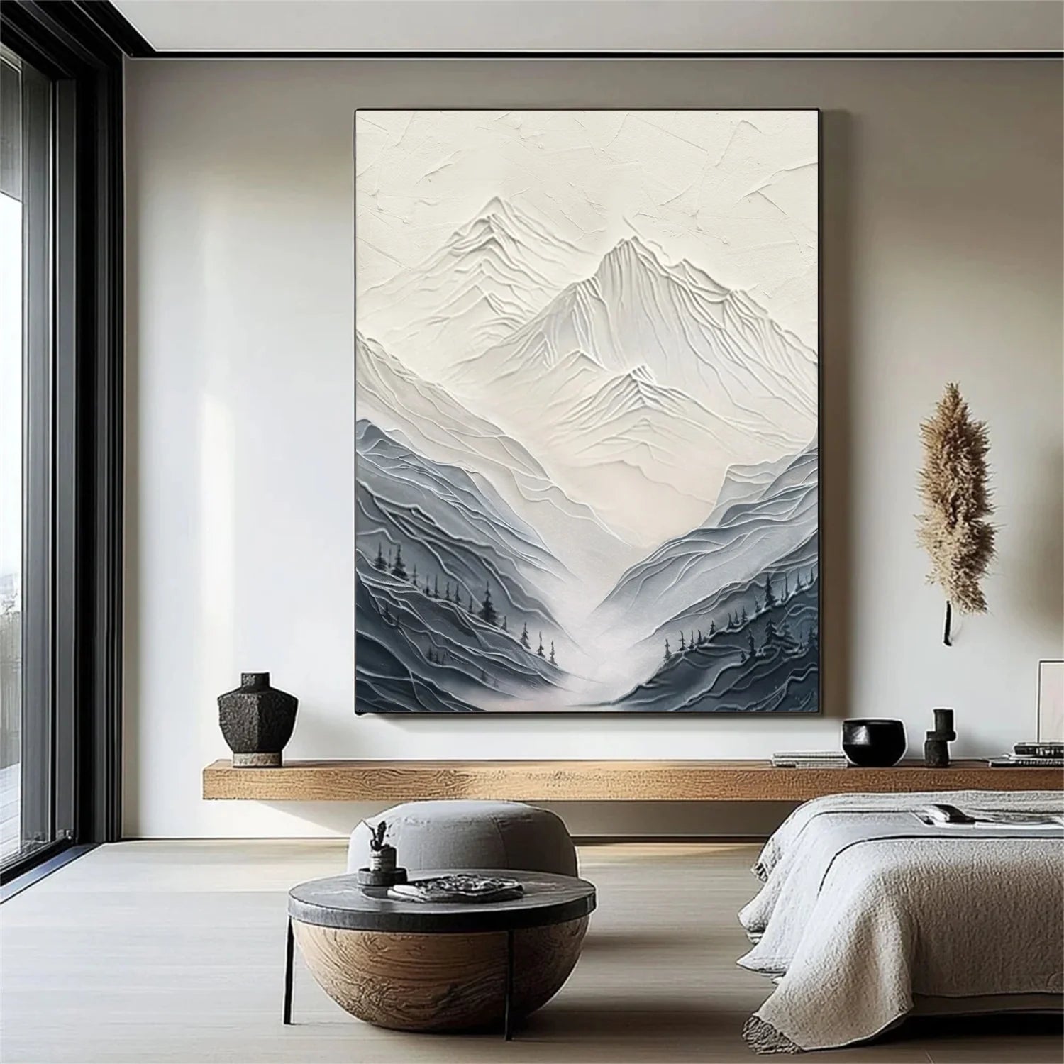 Minimalistic Mountain Textured Art #MD222