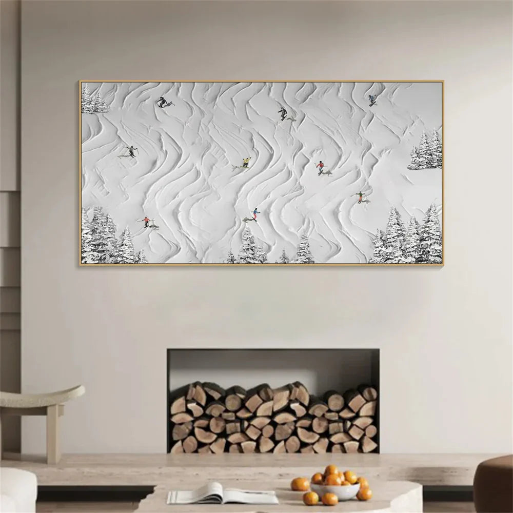 White Sport Art Minimalist Textured Wall Art #AS002