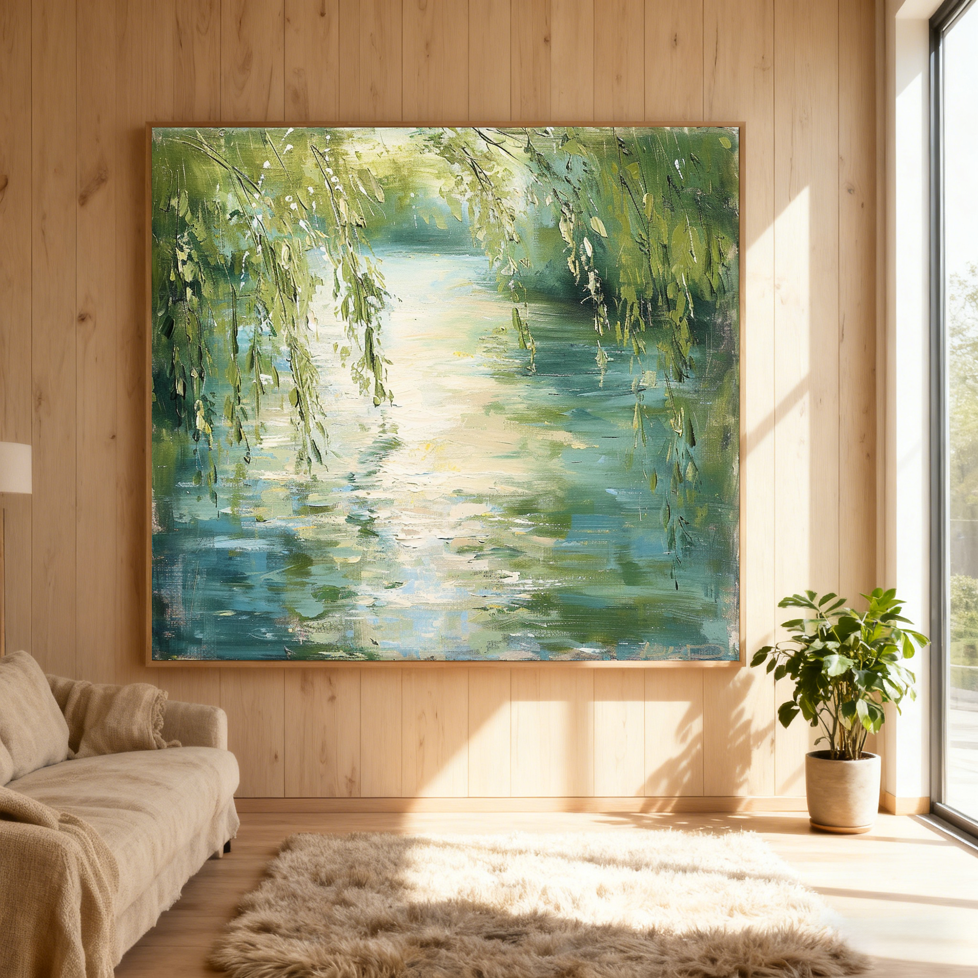 Impressionist Water Landscape Wall Art #FT337