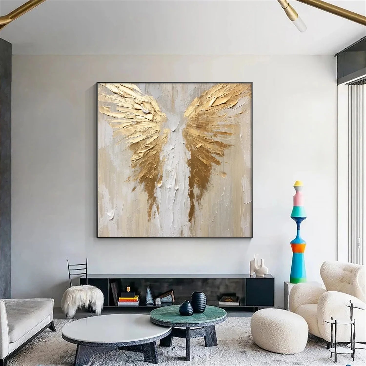 Abstract Angel Wing Textured Painting #AB050