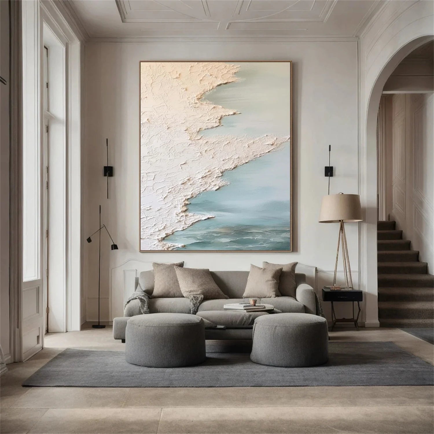 Sea & Sky Abstract_Textured_Wall Art #SK146