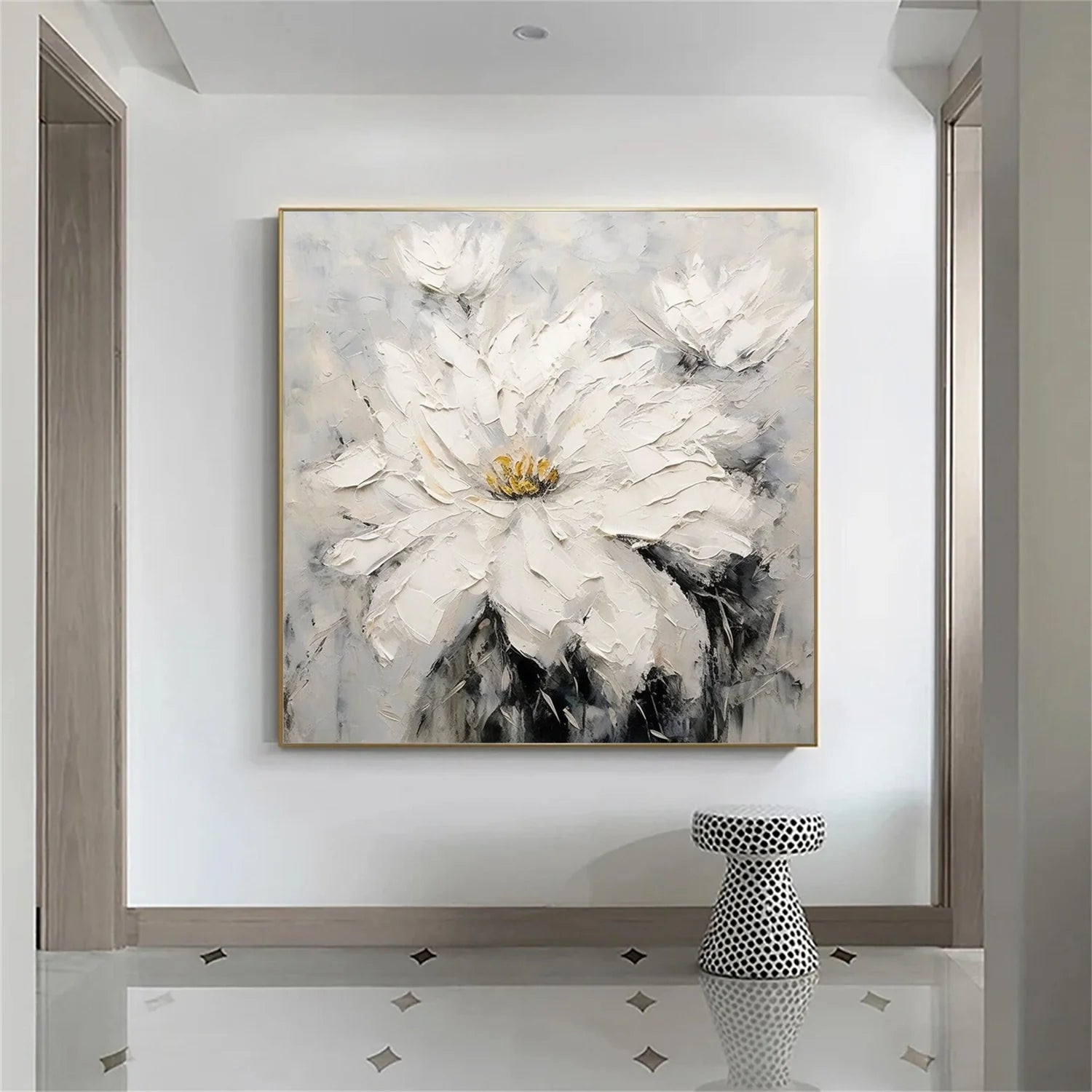 Flower & Tree Abstract Textured Wall Art #FT109