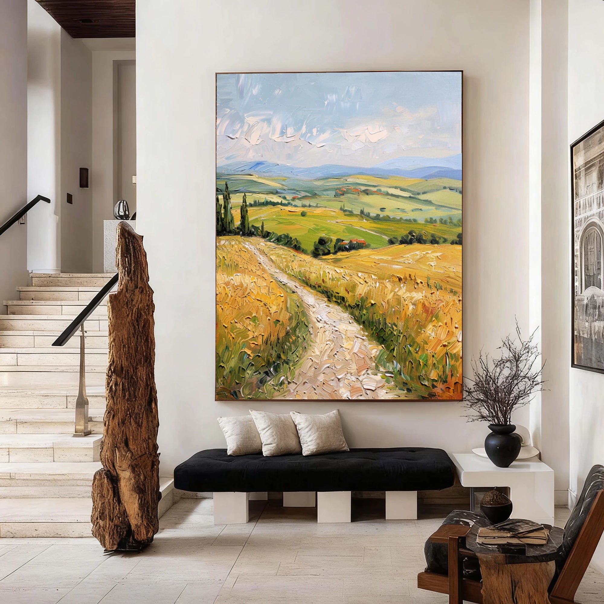 Hand-painted Wheat Field Wall Art #FJ633