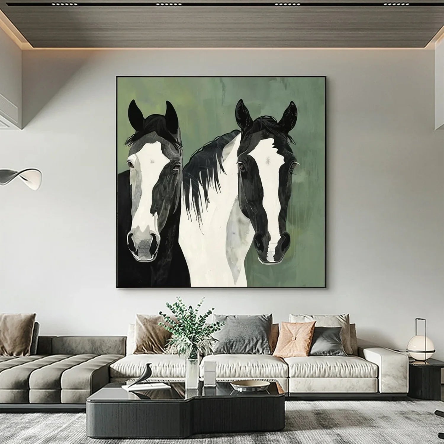Abstract Animal Horse Wall Art #AM136
