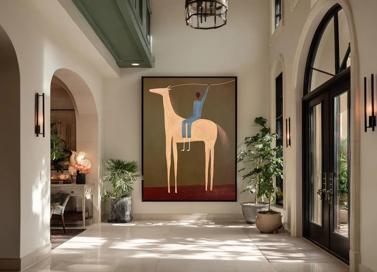 Modern Minimalist Rider Wall Art #AB362