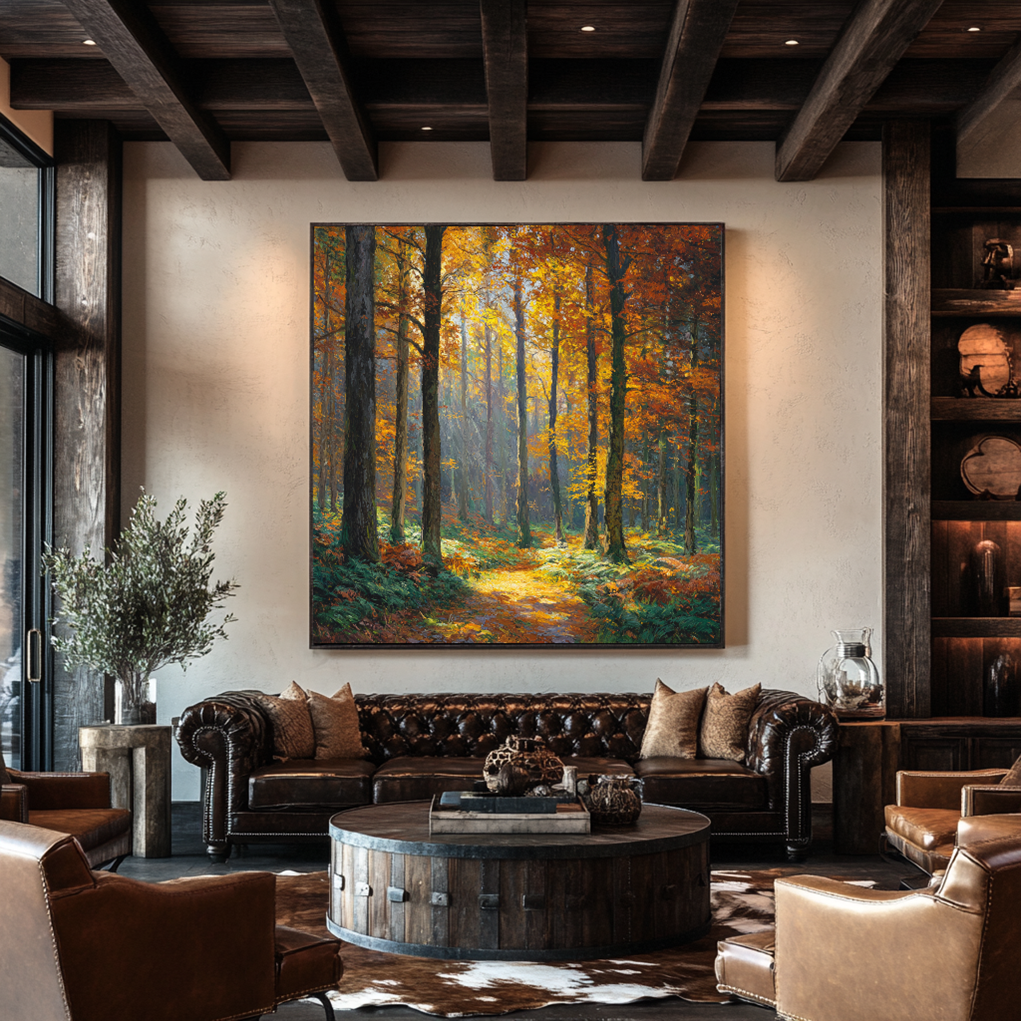 Golden Sunlight Landscape Wall Art #FT333