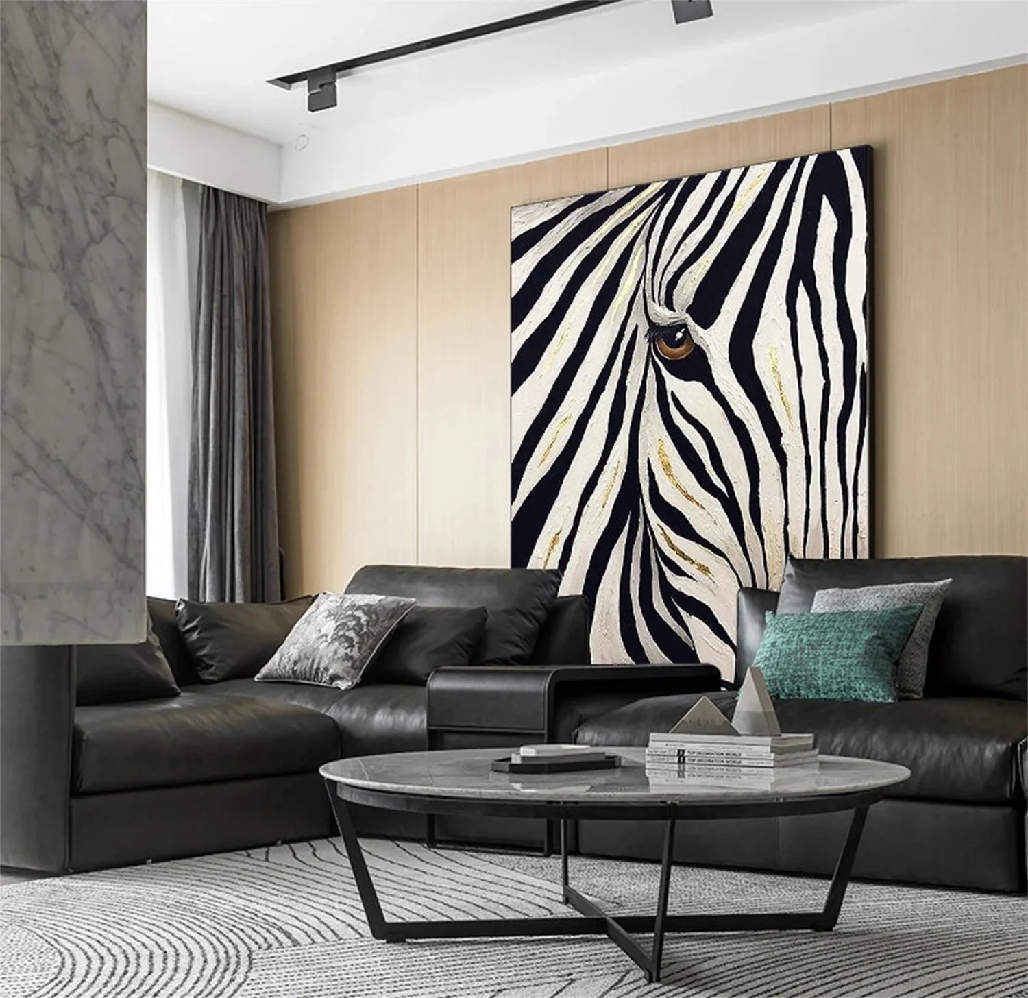 Black and White Abstract Animal Wall Art #AM068