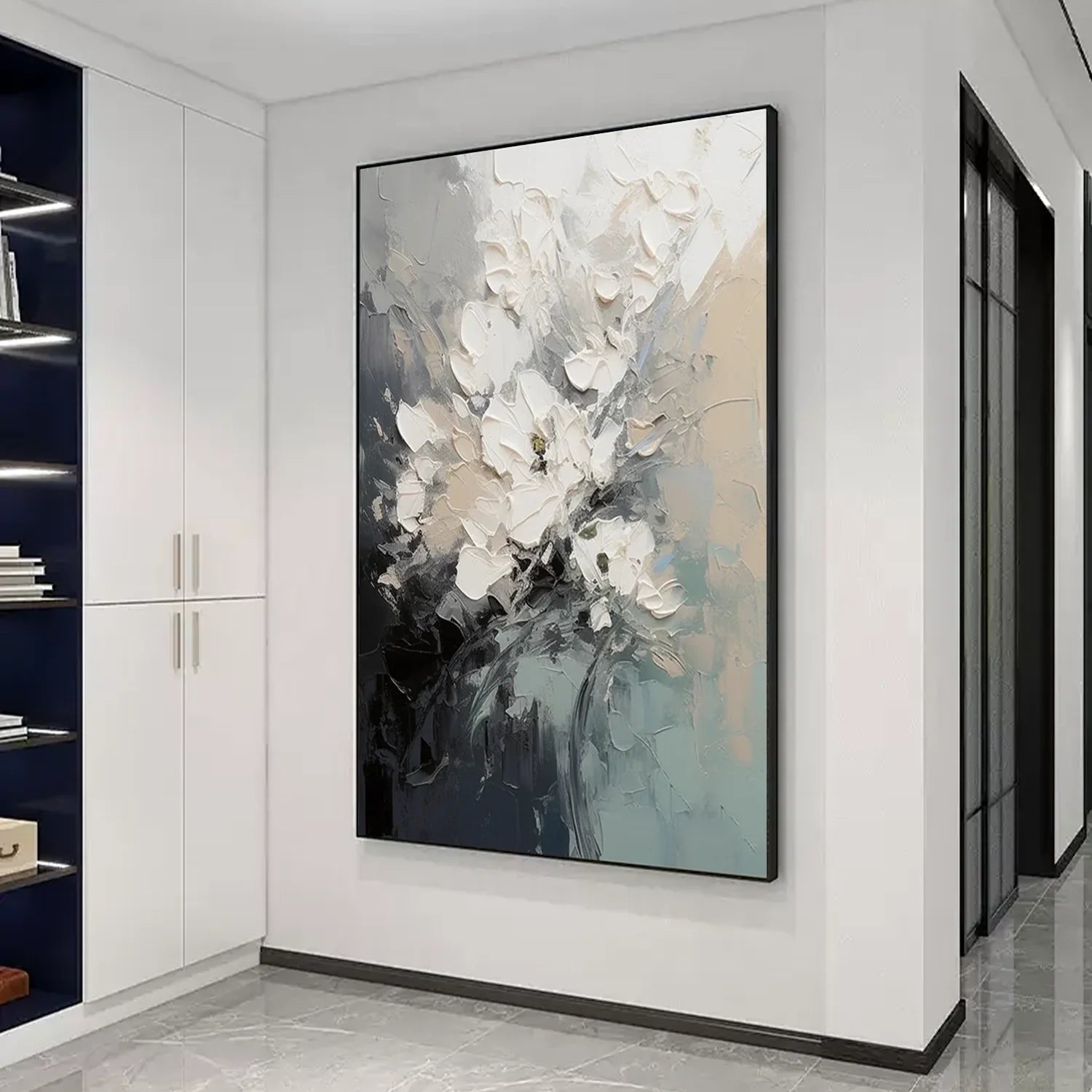 Flower & Tree Abstract Textured Wall Art #FT104