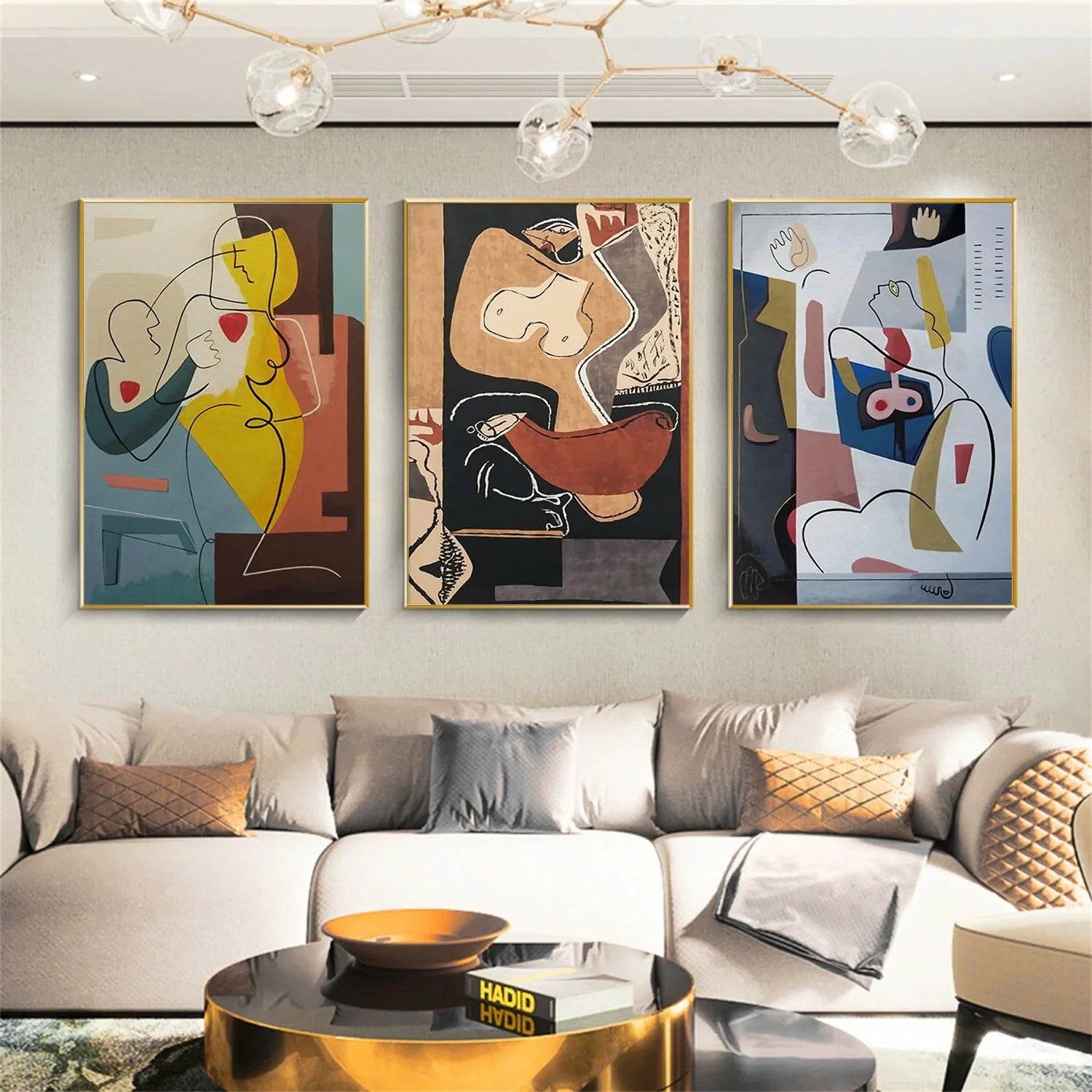 Abstract Portrait_Wall Art Set of 3 #AB064