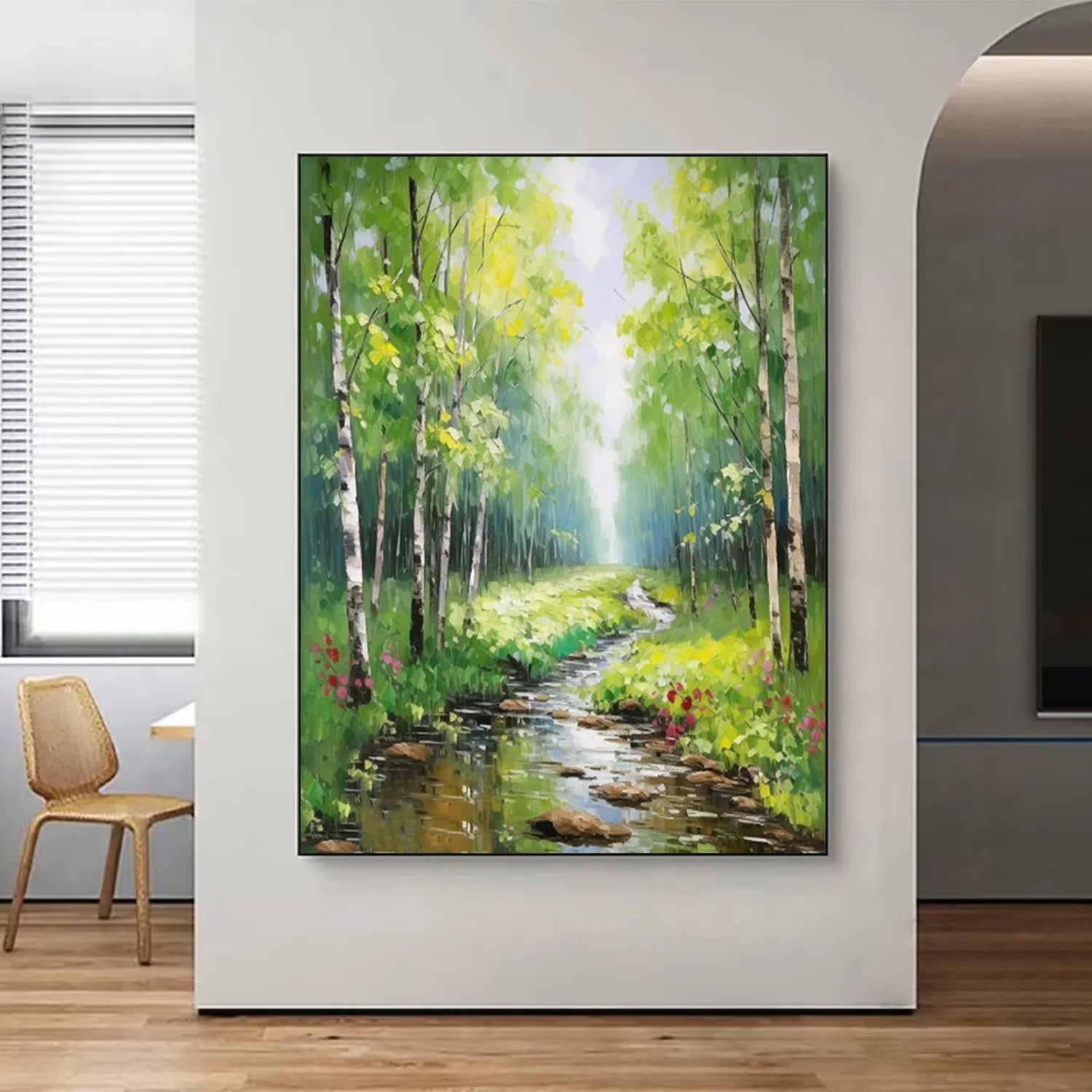 Flower & Tree Abstract Textured Wall Art #FT073