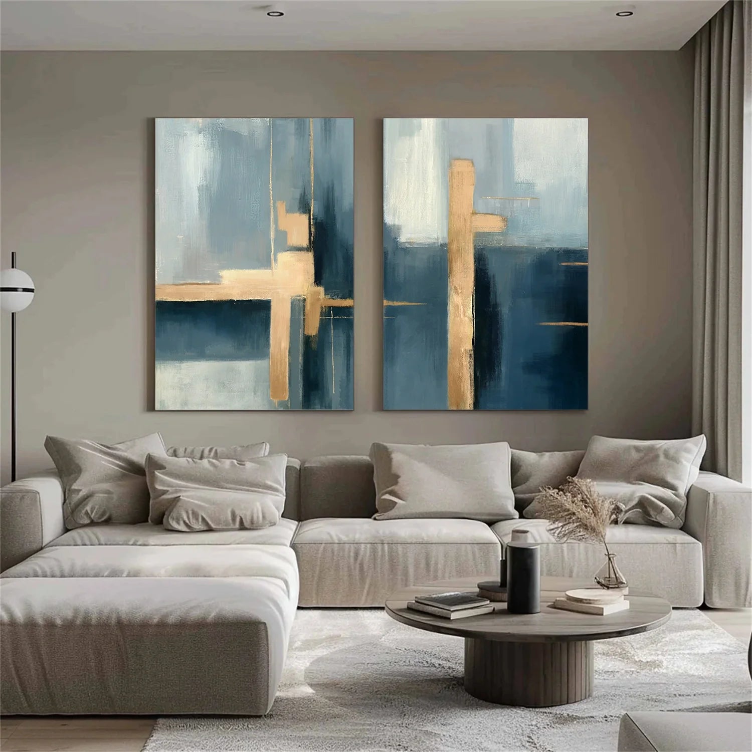 Abstract Set of 2 Canvas Art #WA589