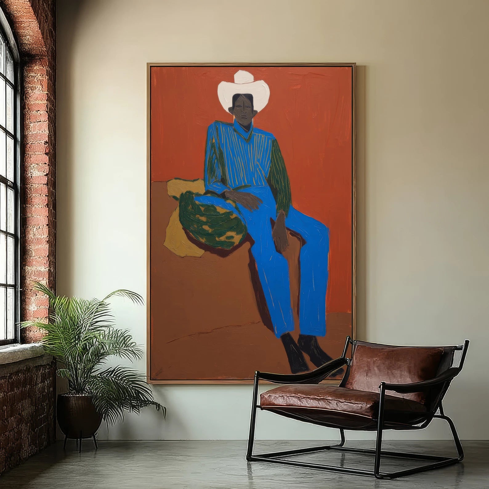 Modern Western Cowboy Art Minimalist Wall Decor #AB547