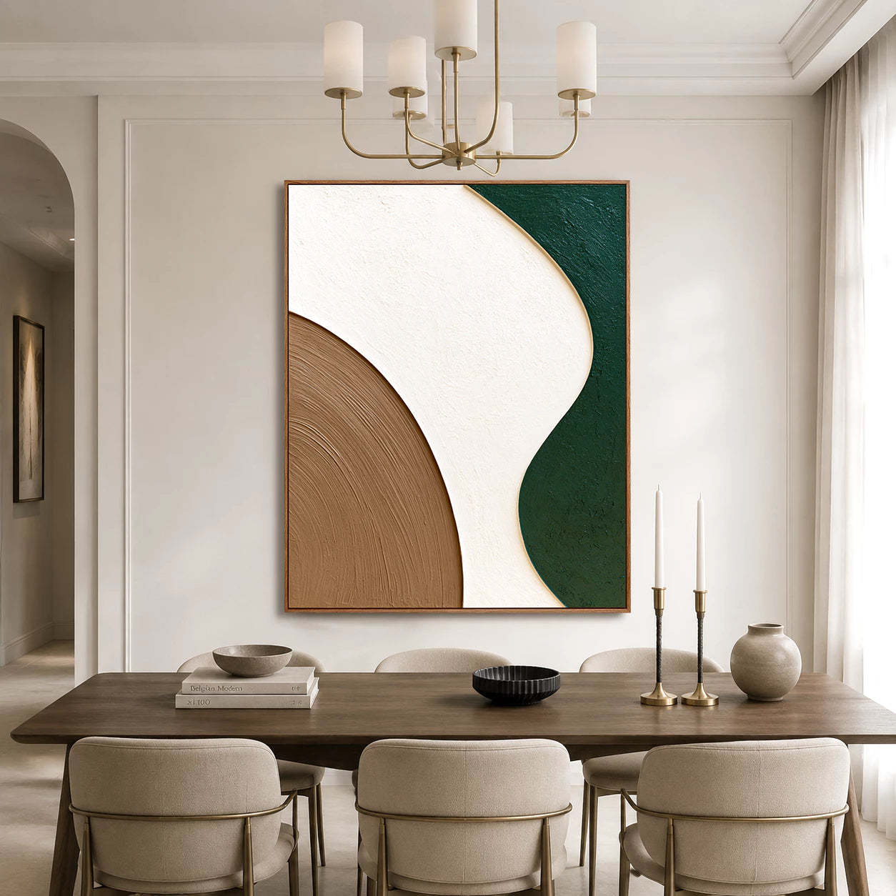Minimalist Wabi-Sabi Abstract Curve Wall Art #JM98