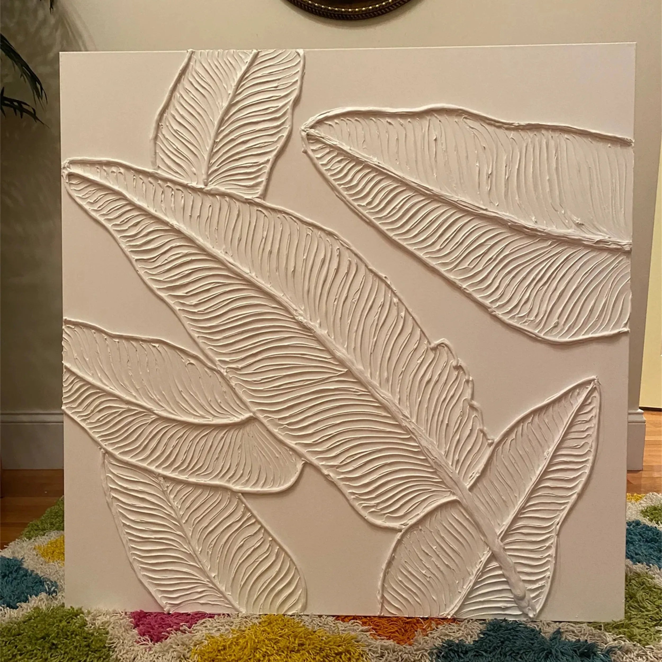 Flower & Tree Abstract Textured Wall Art #FT030